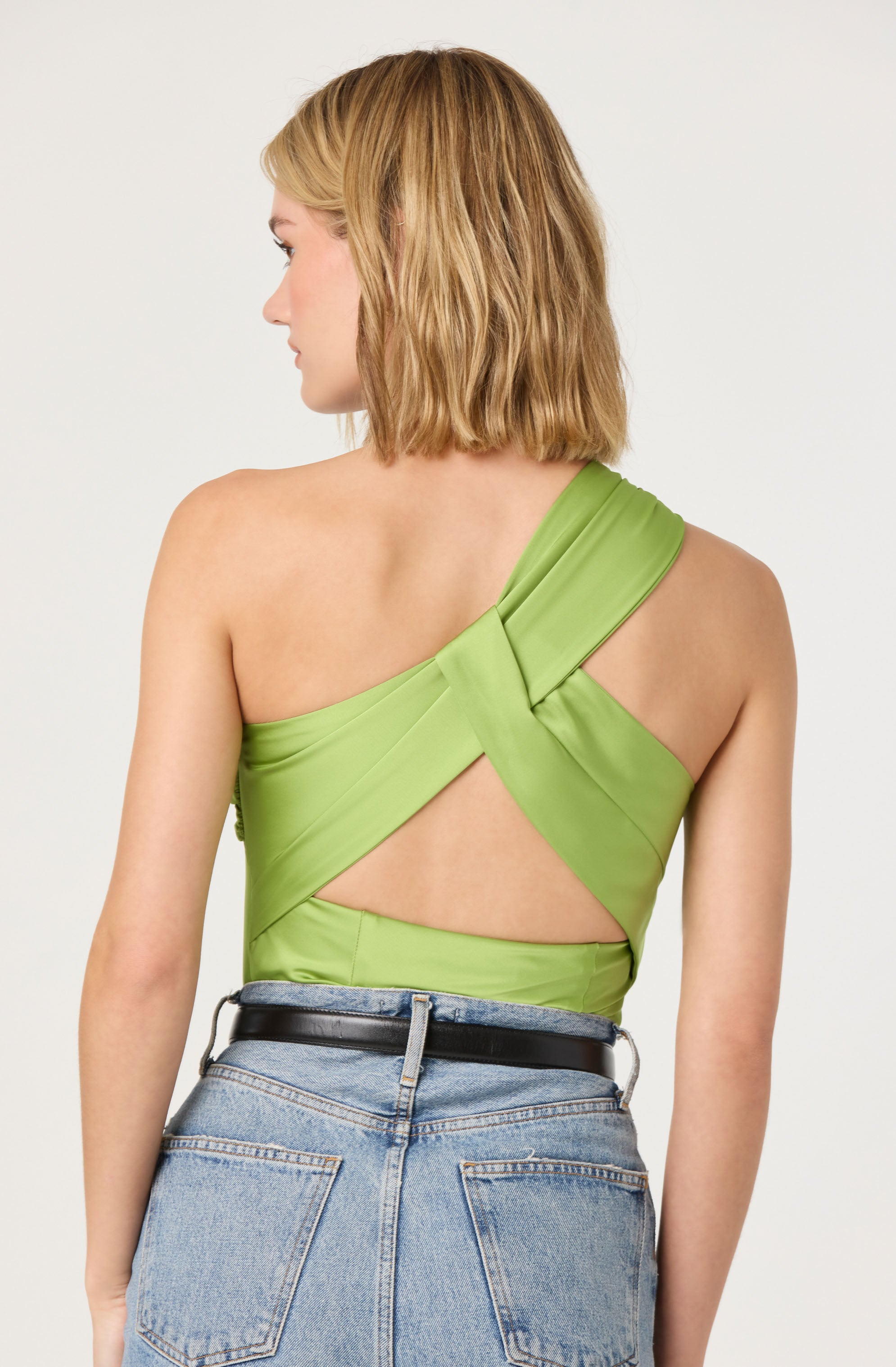 Francis Satin One Shoulder Top