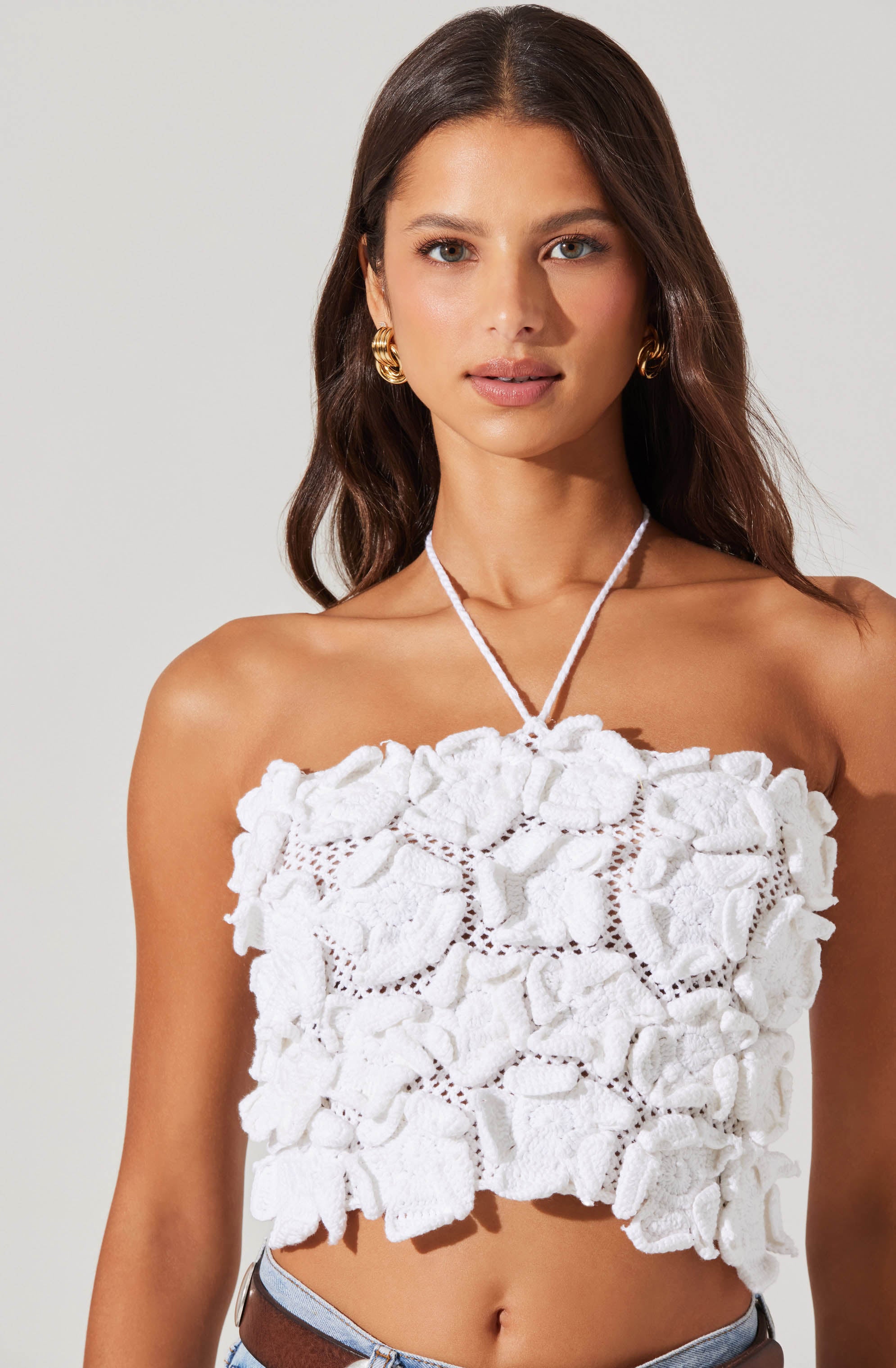 Primula Crochet 3D Floral Top