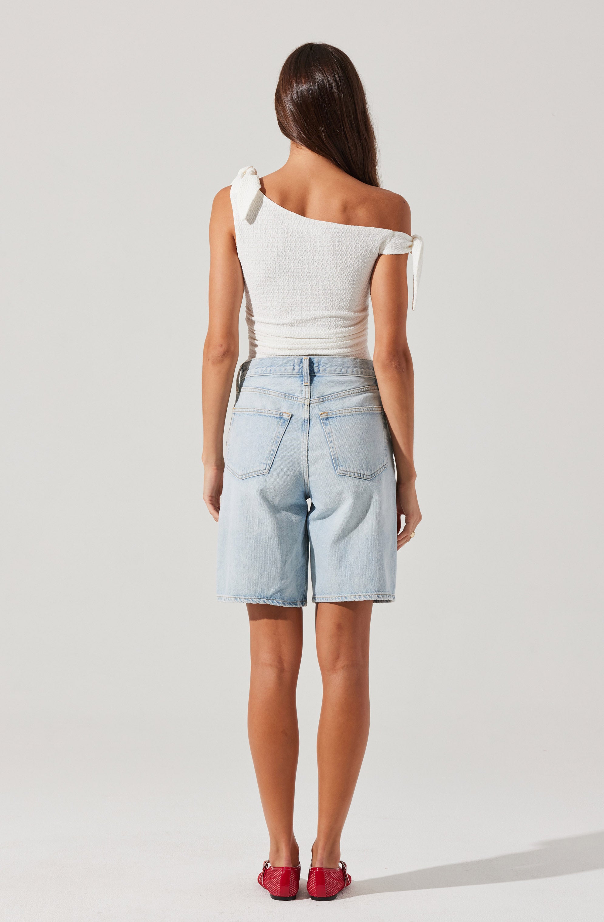 Lora Textured Off Shoulder Top