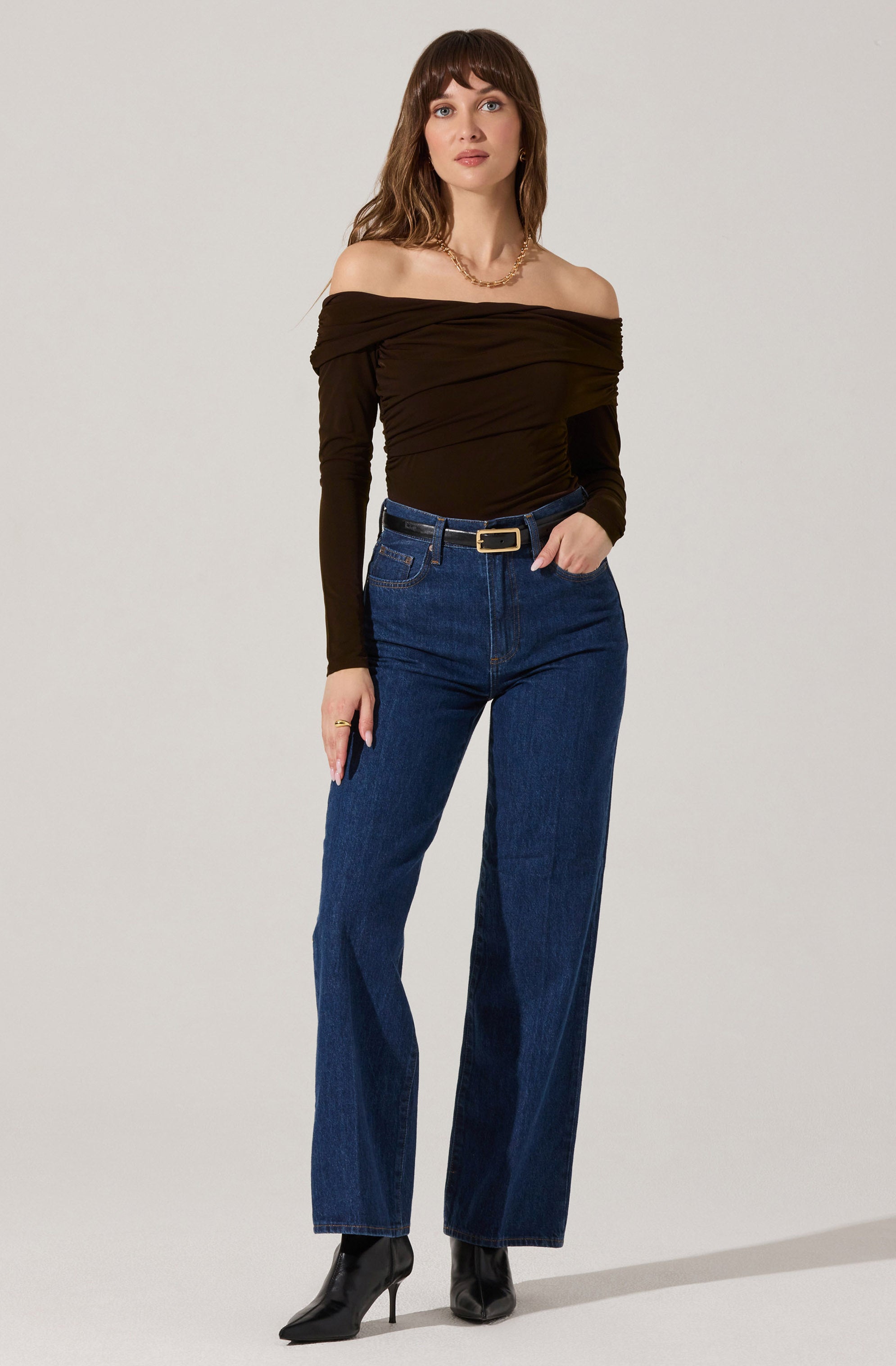 Datia Ruched Off Shoulder Top