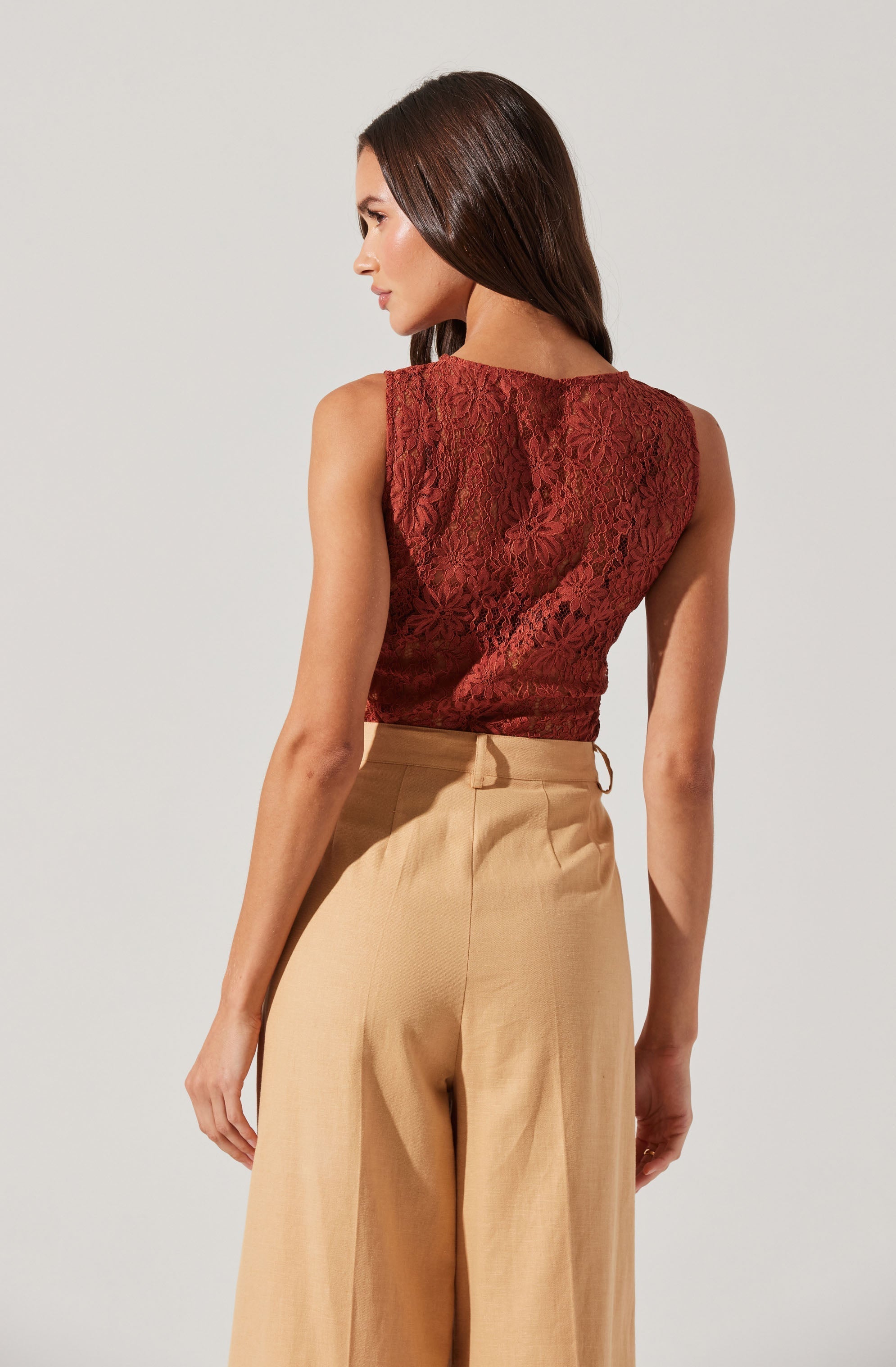 Kairi Lace High Neck Top