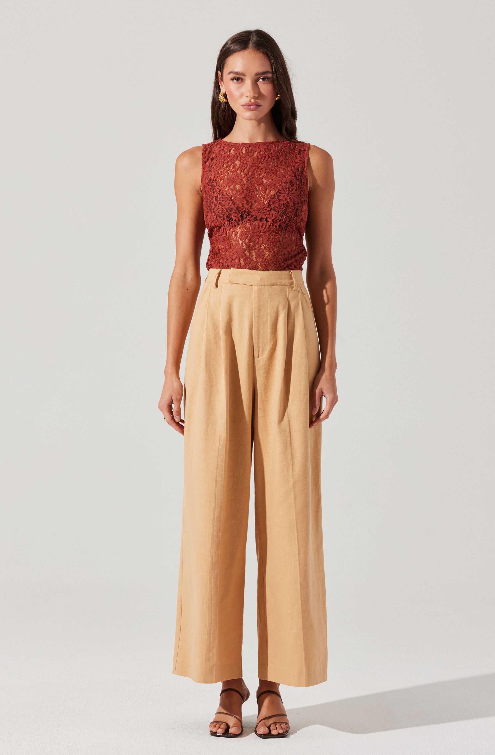 Kairi Lace High Neck Top