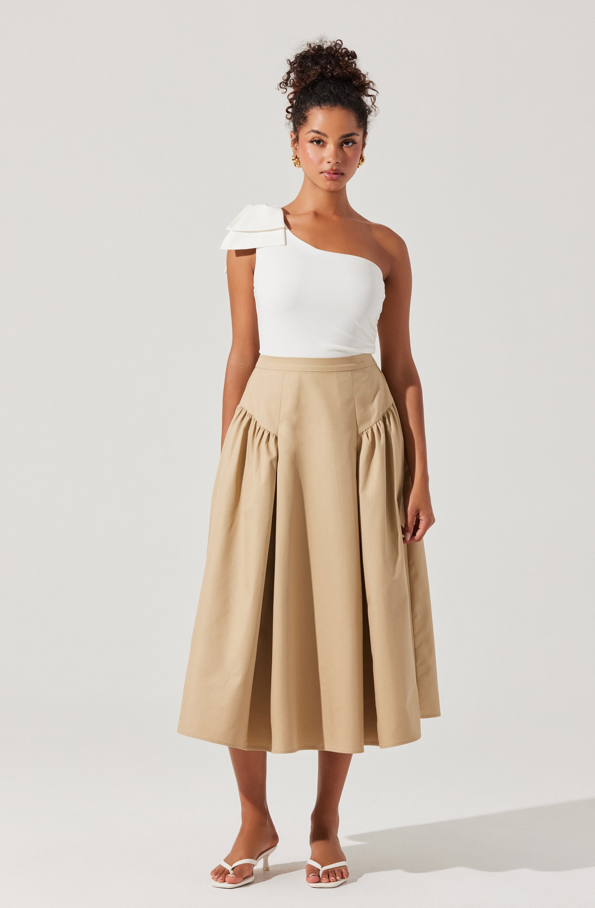 Jalessa One Shoulder Bow Bodysuit