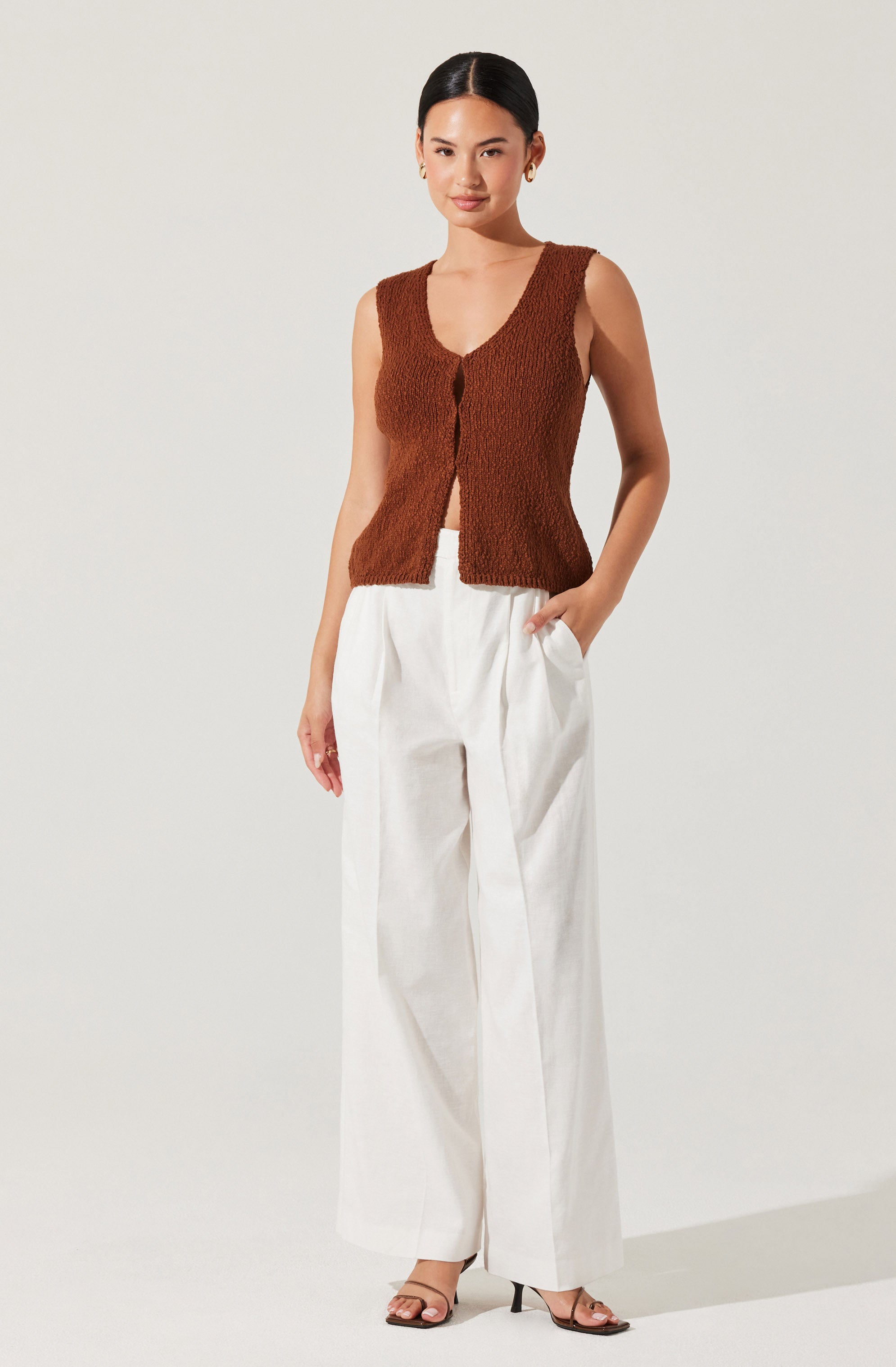 Taimi Crochet Sweater Vest