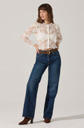 Antoinette Embellished Floral Lace Top