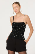Adde Pearl Rhinestone Sweater Tank