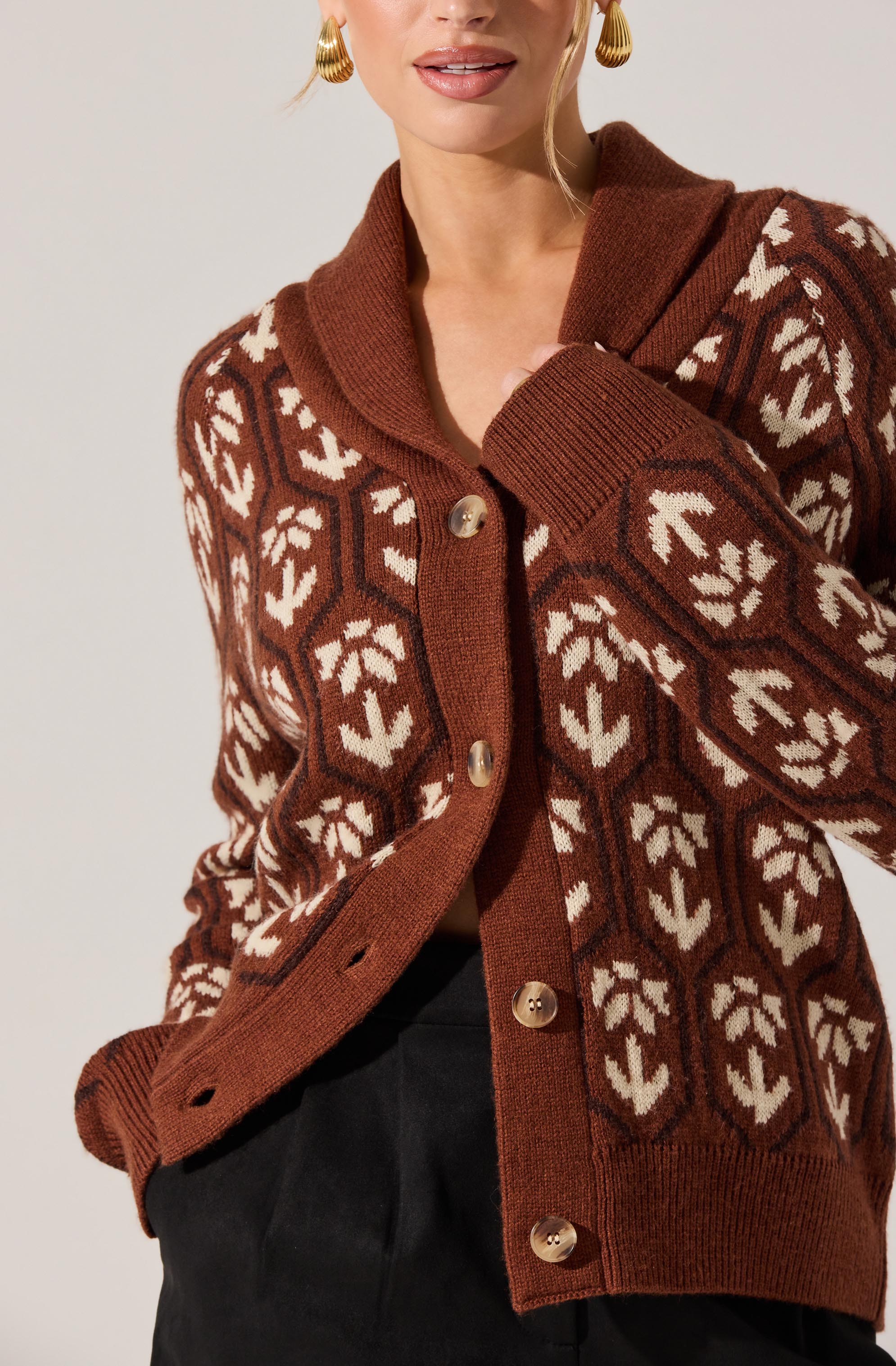 Marcenia Shawl Collar Cardigan