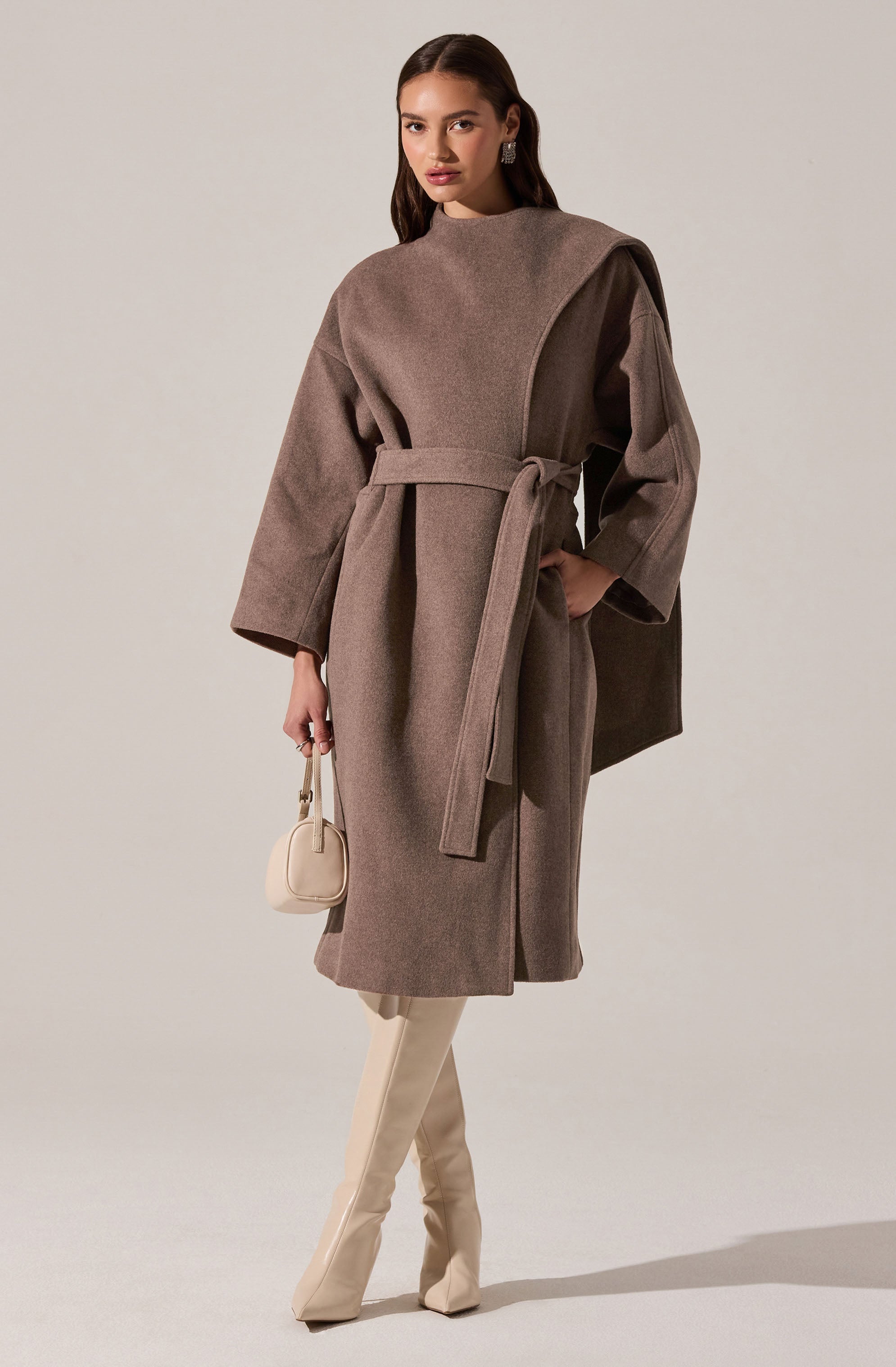 Elaxi Longline Wrap Scarf Coat