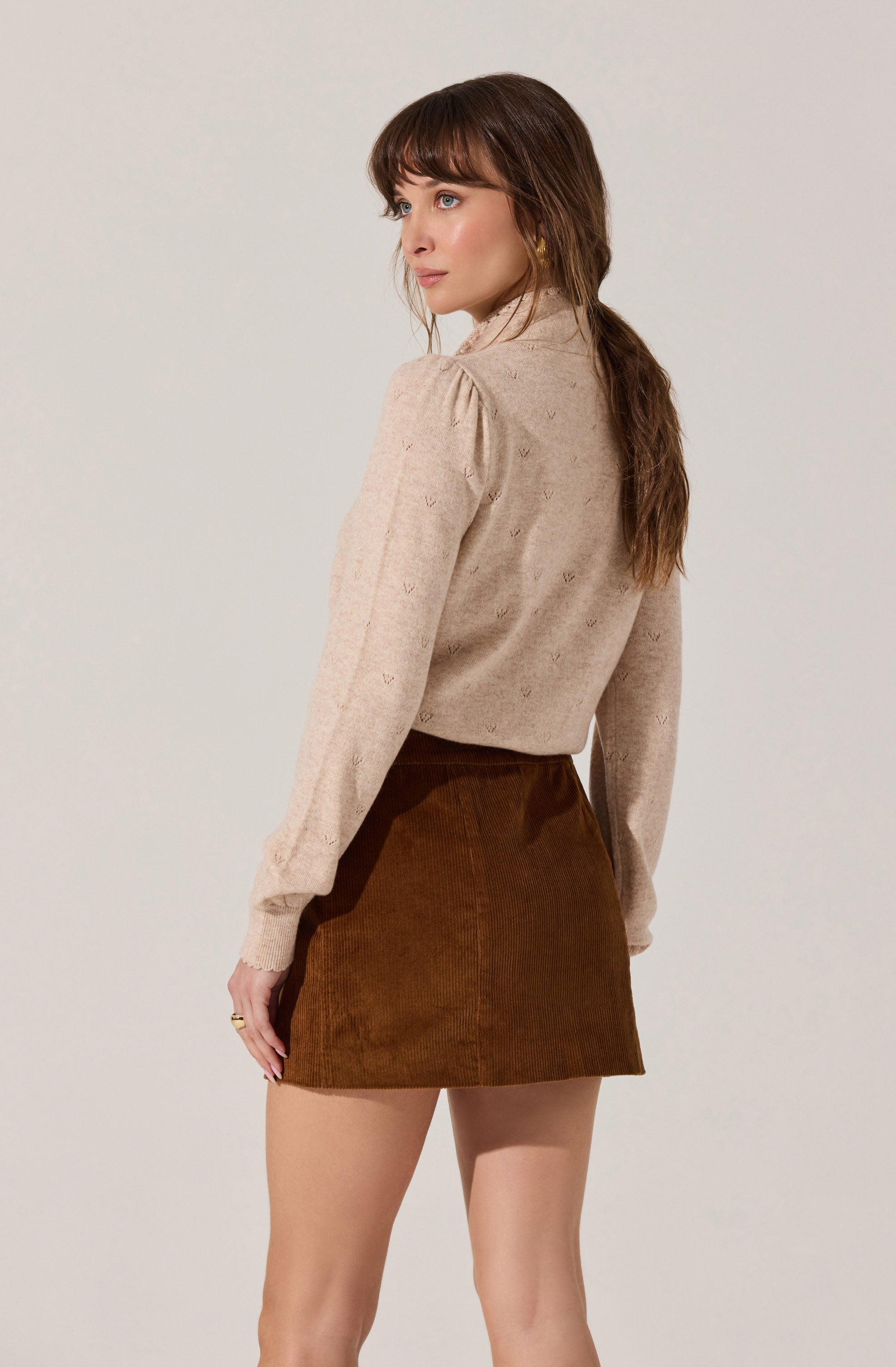 Ovalia Scarf Neck Sweater