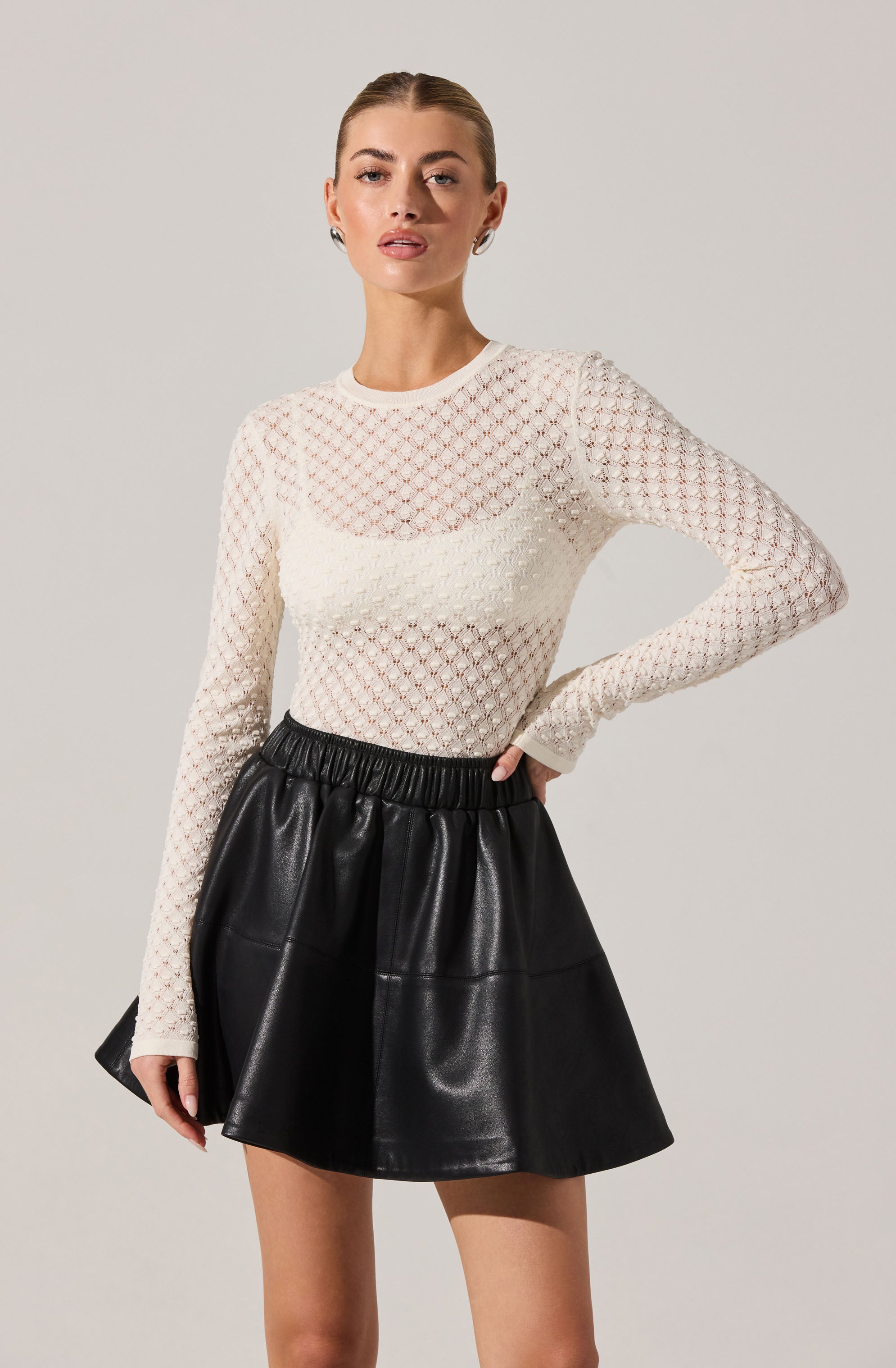 Dex Textured Sweater Top