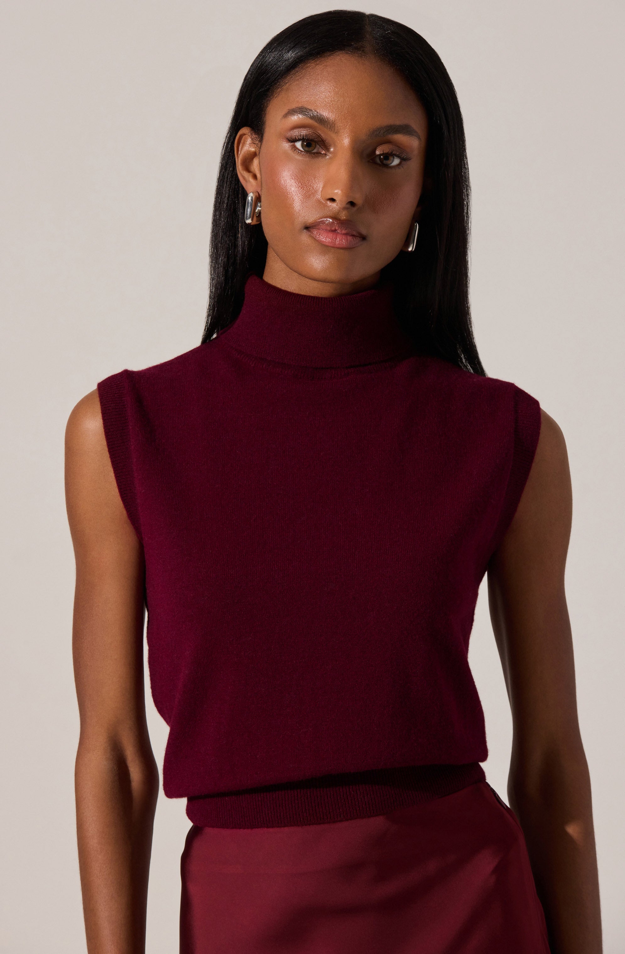 Avah Sleeveless Turtleneck Sweater