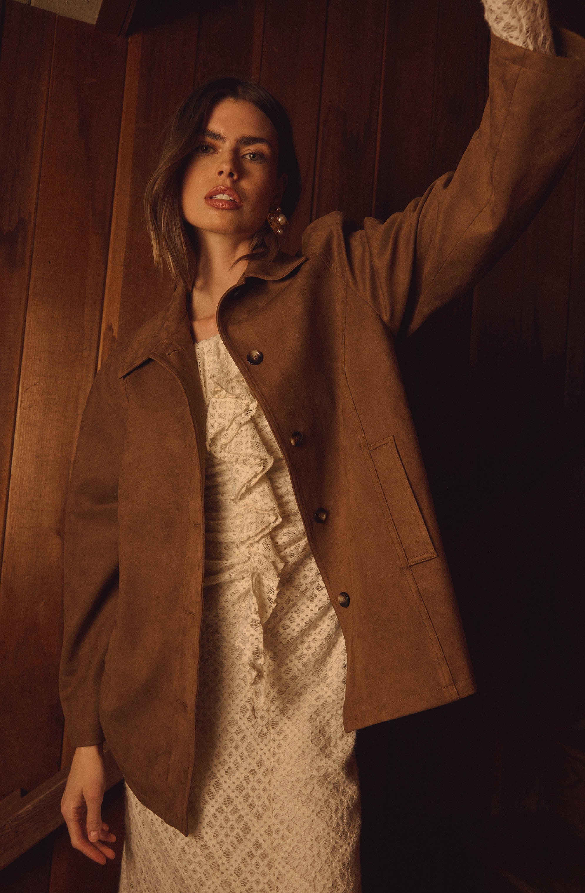 Presleigh Faux Suede Jacket