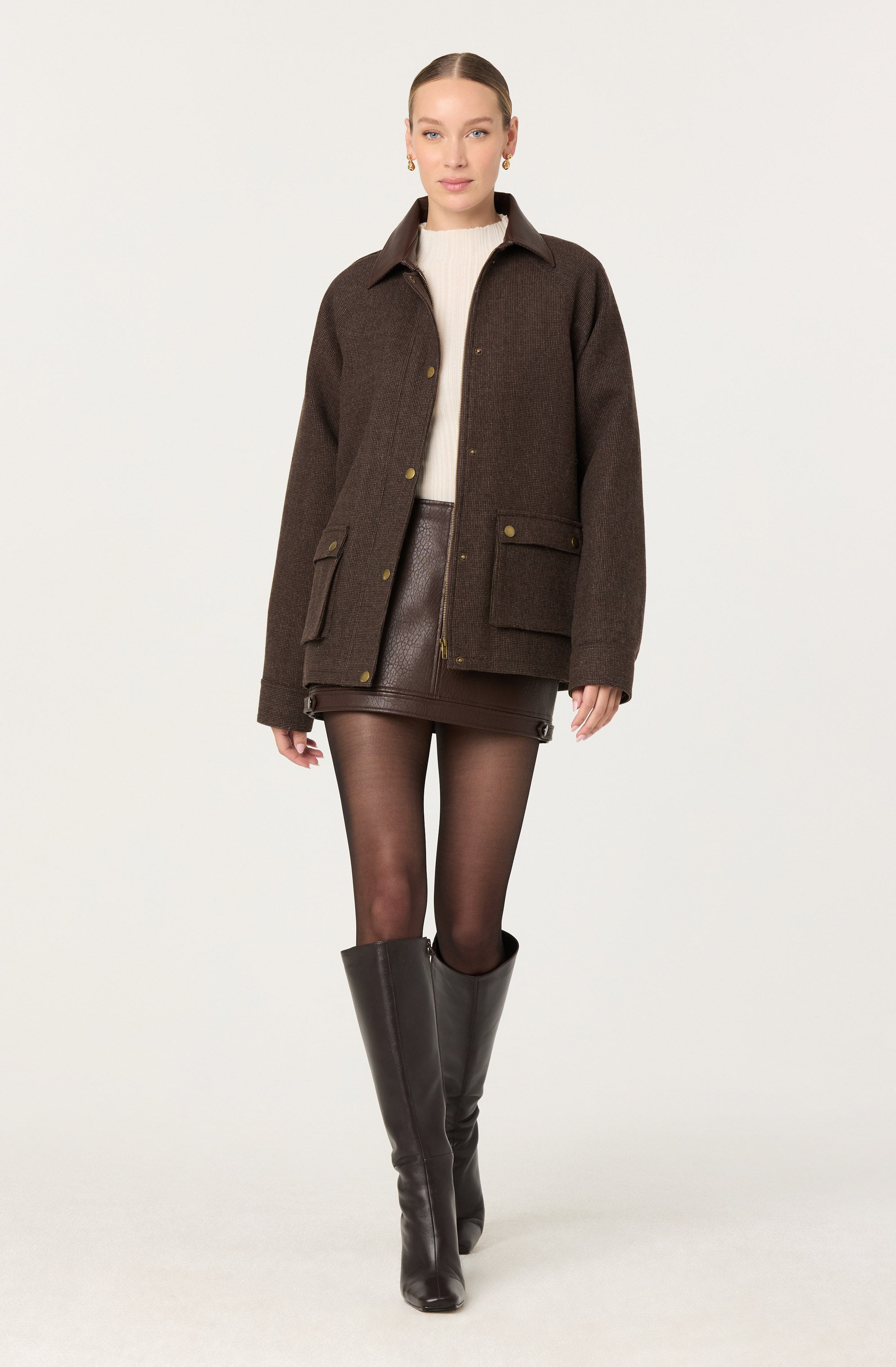 Rylan Contrast Wool Blend Jacket