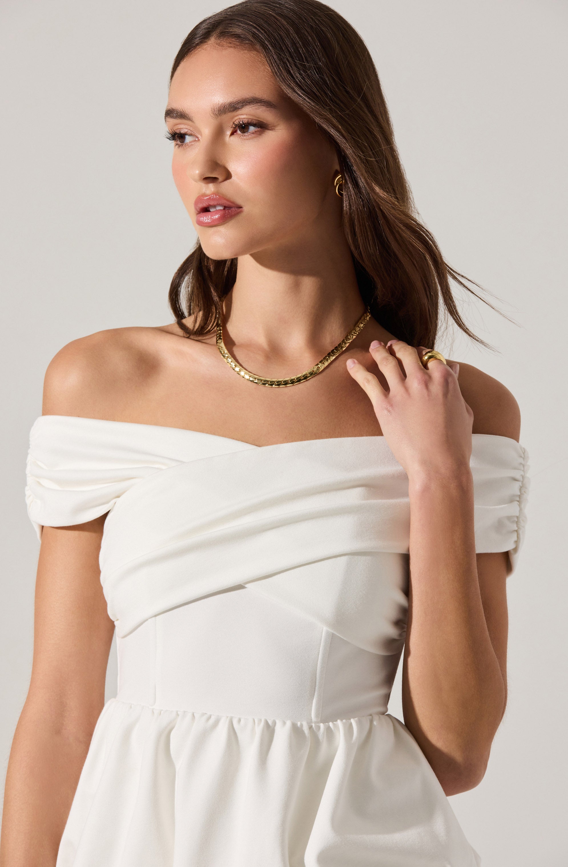 Tennille Off Shoulder Peplum Top