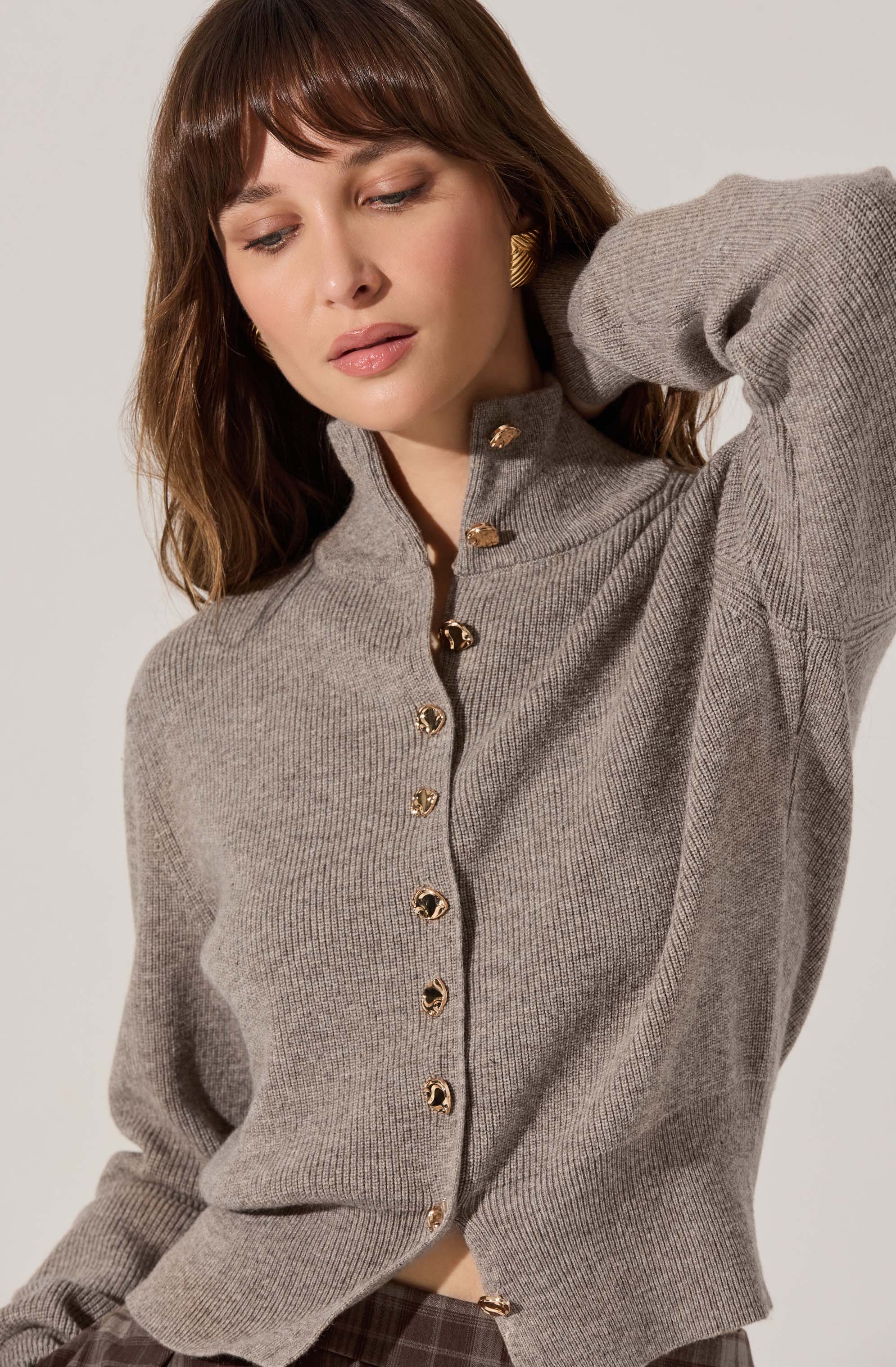 Tawni Mock Turtleneck Cardigan