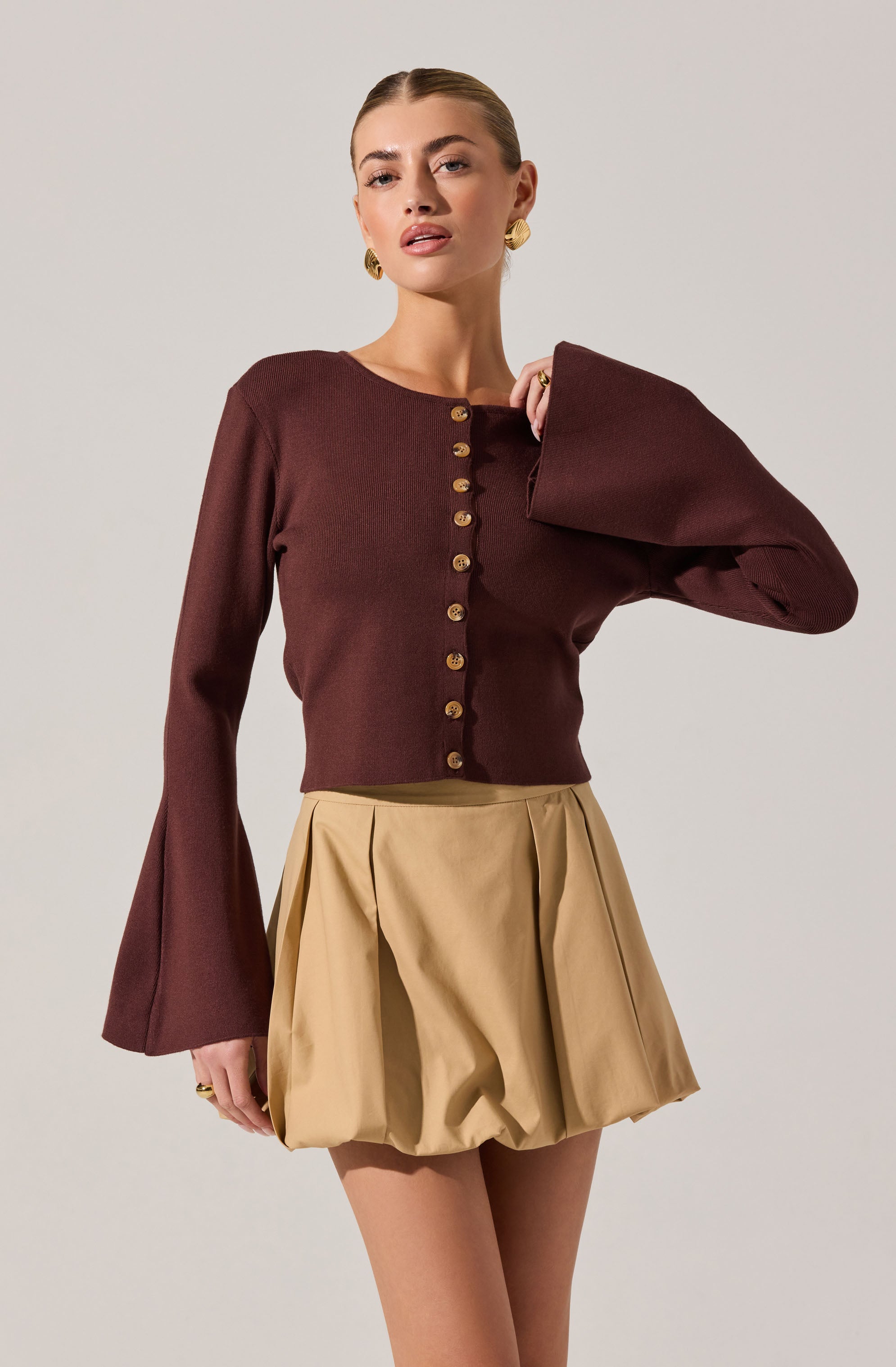 Nylah Bell Sleeve Cardigan