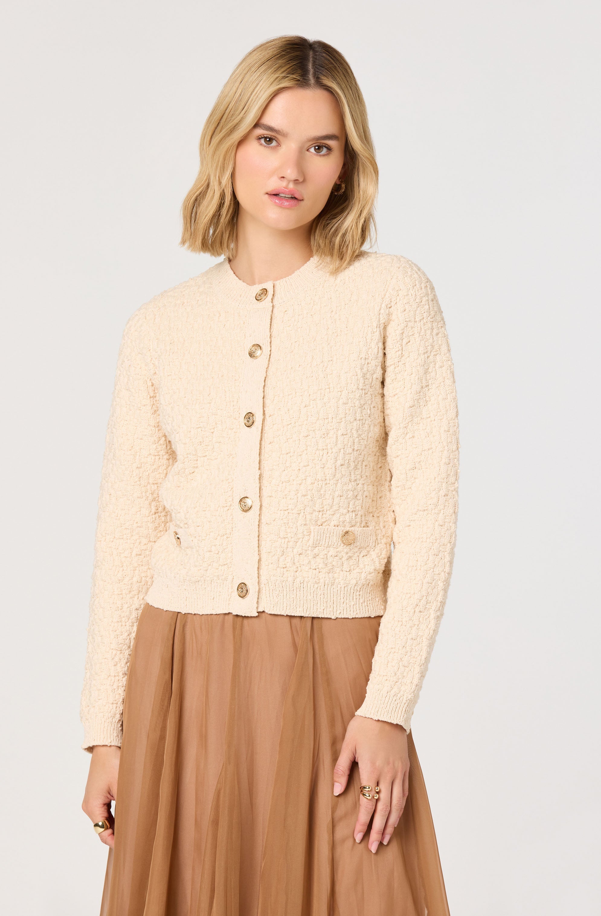 Darthy Textured Cardigan