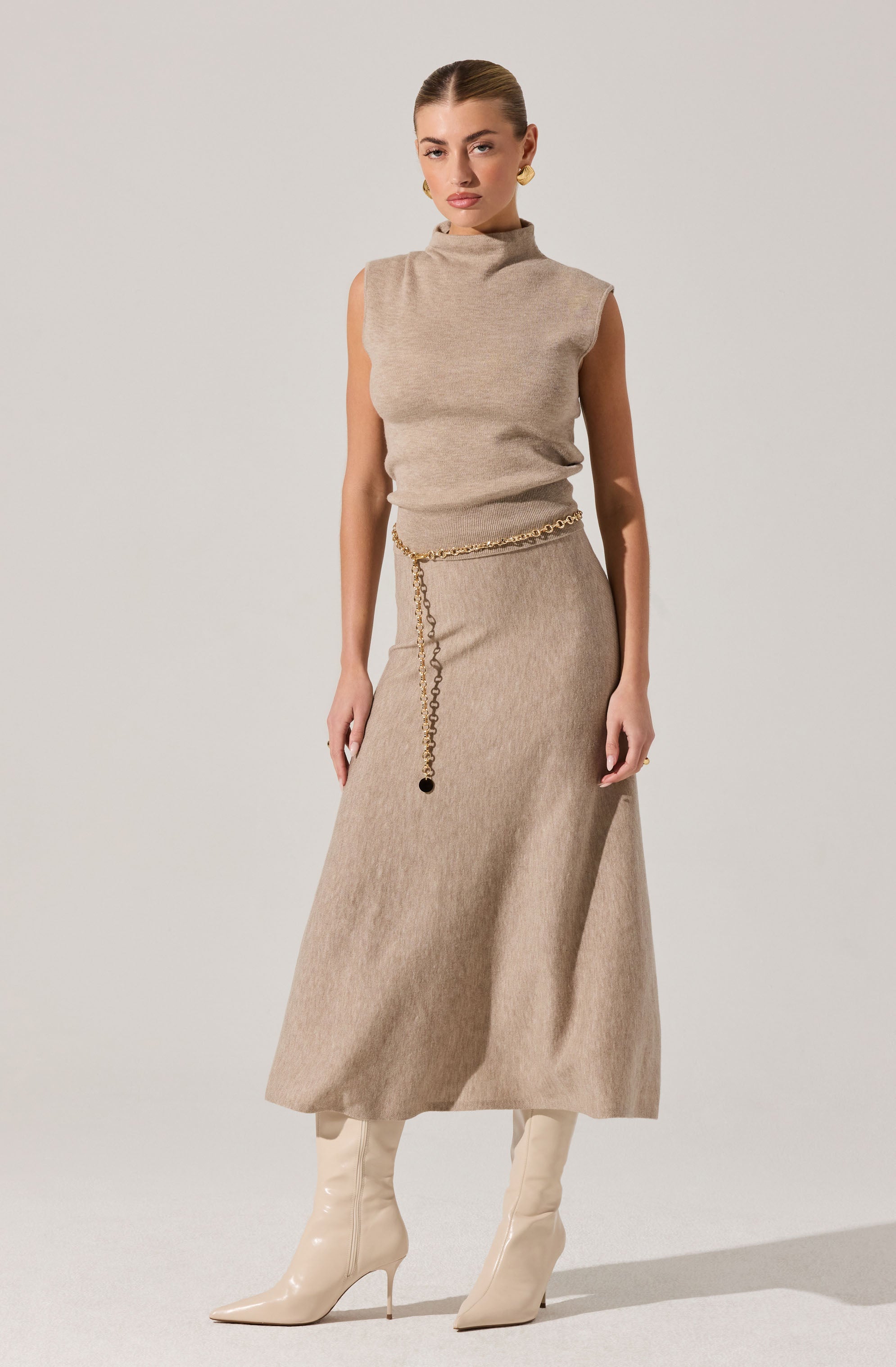 Deora Sleeveless Mock Neck Sweater