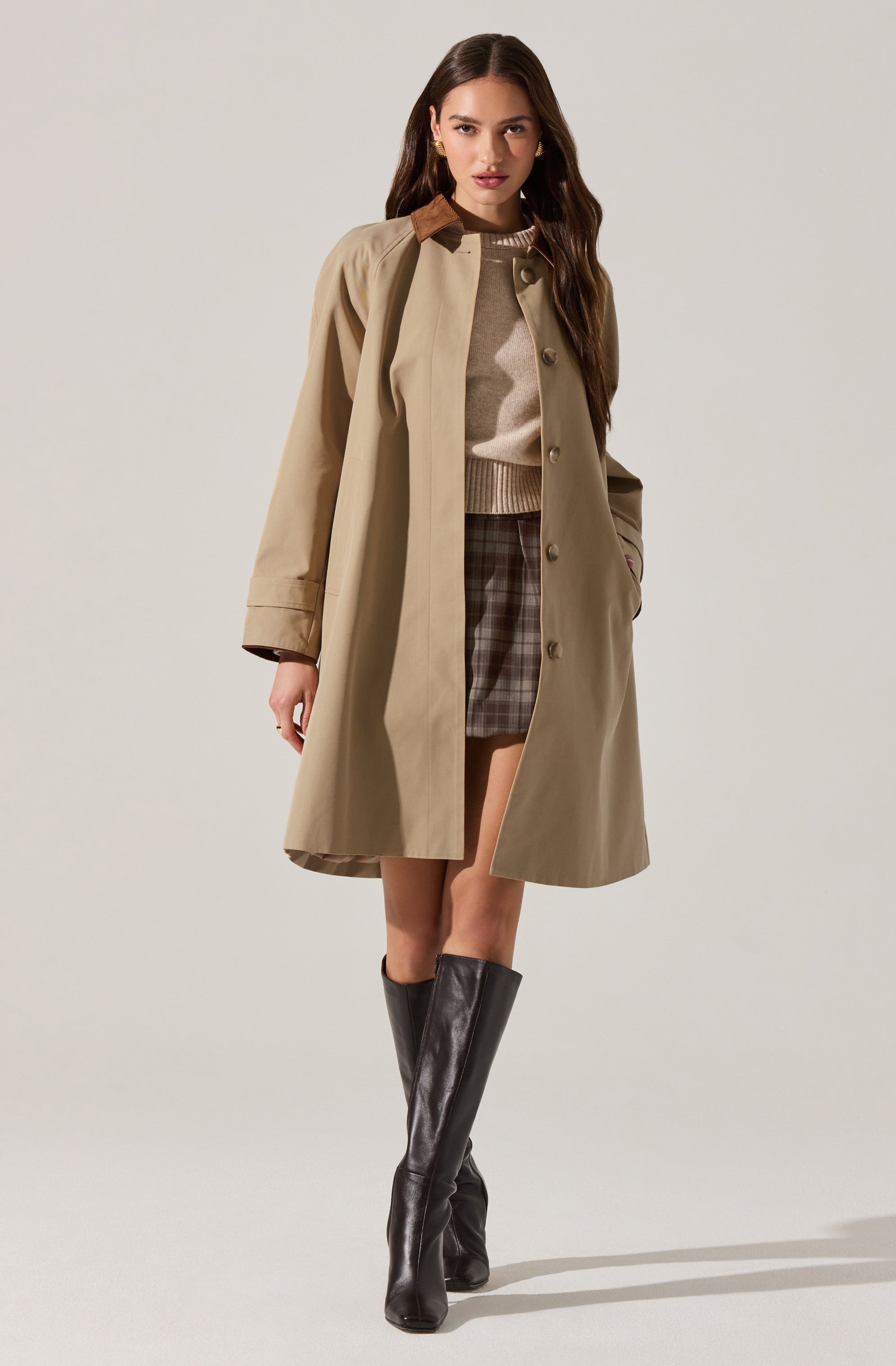 Raiden Contrast Trench Coat