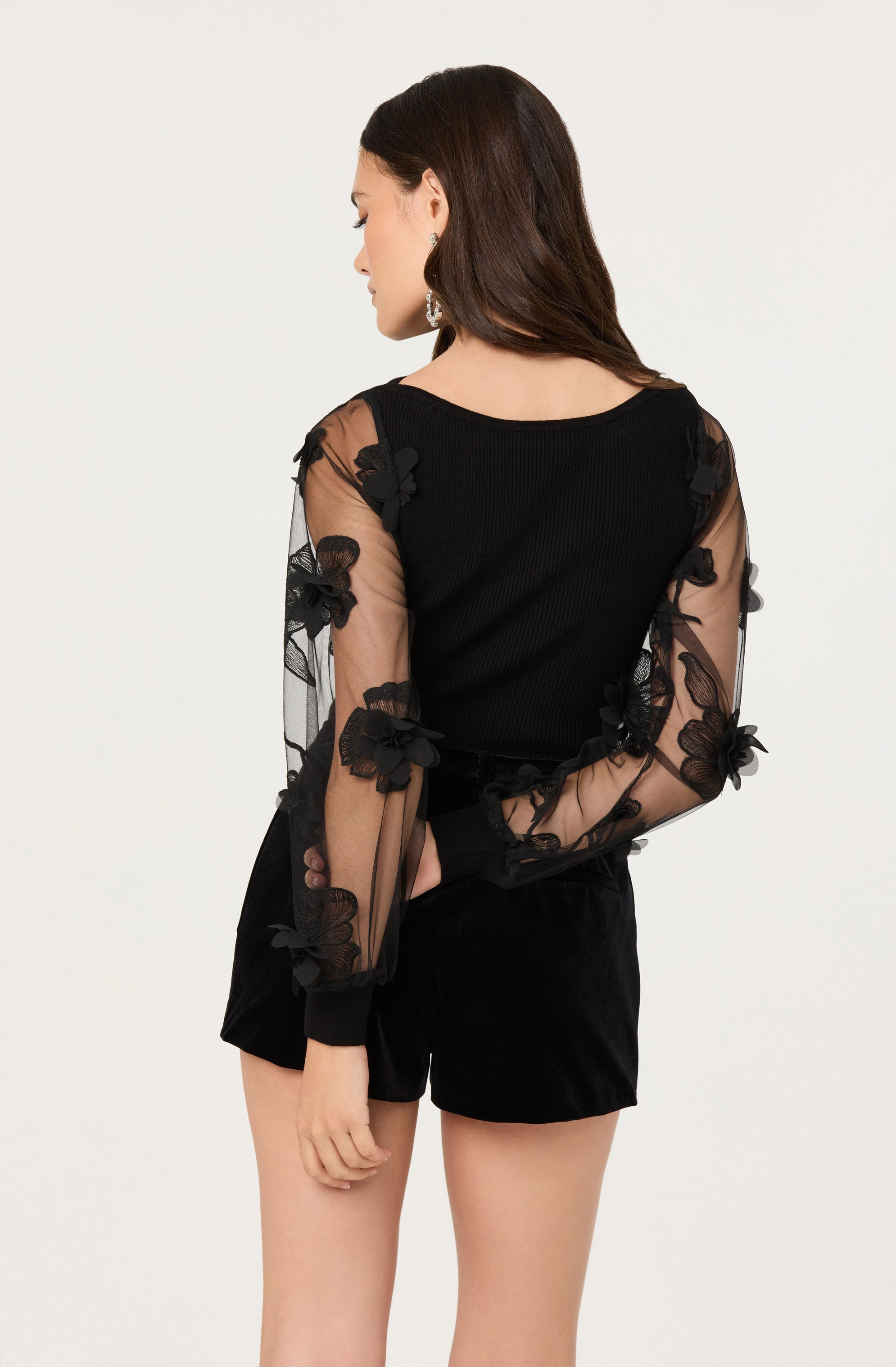 Meagan Floral Applique Sweater