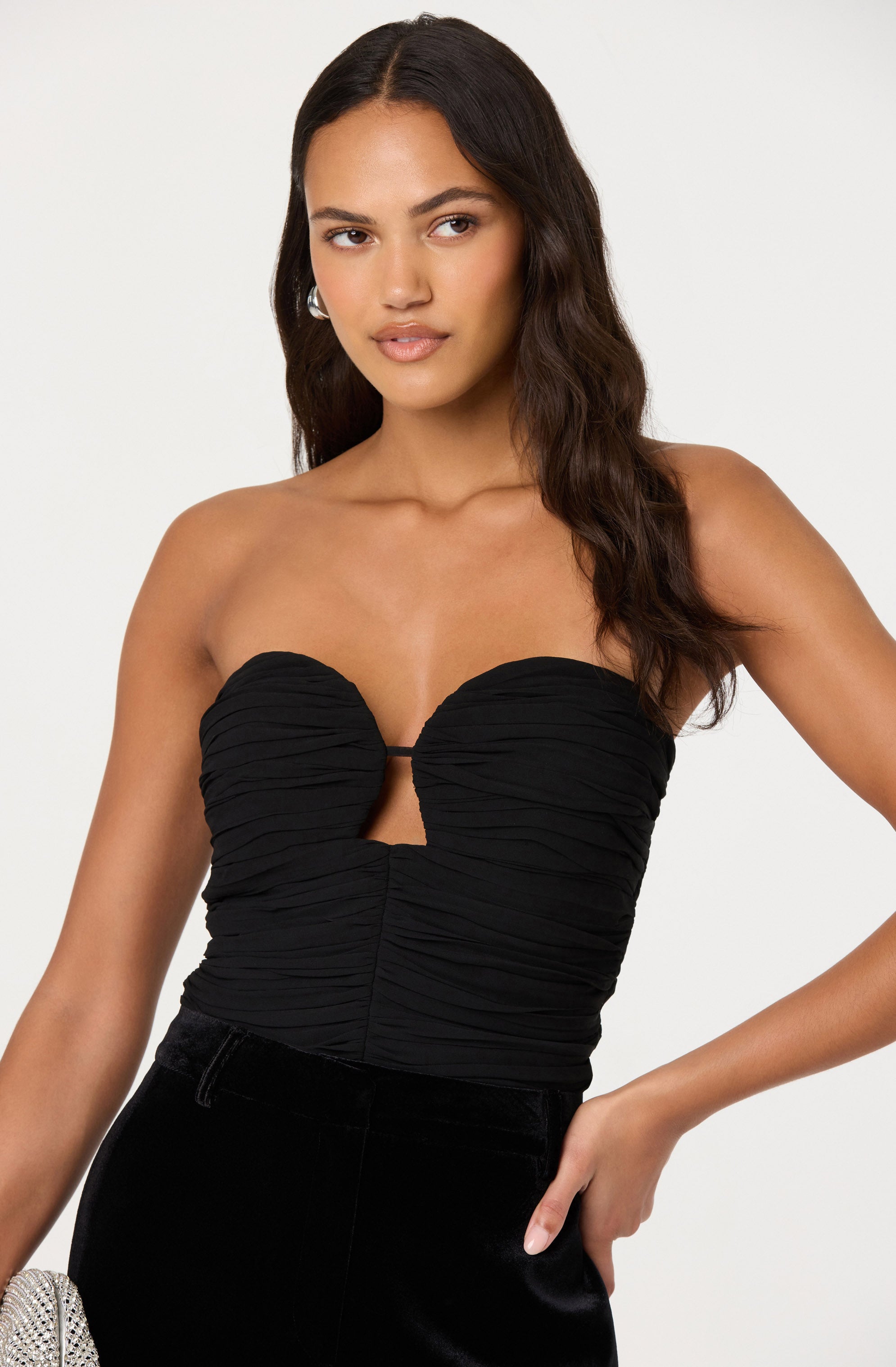 Maiya Strapless Ruched Sweetheart Top