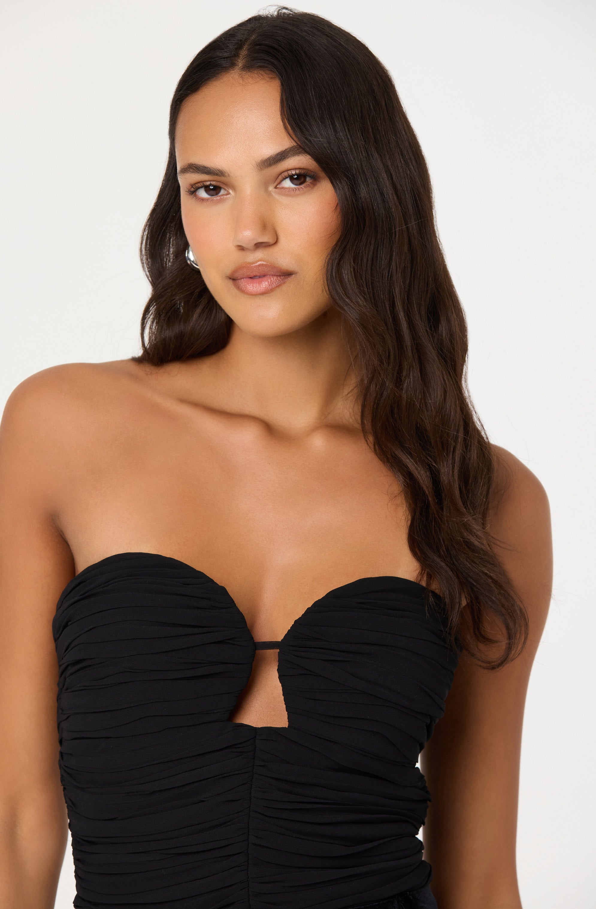 Maiya Strapless Ruched Sweetheart Top