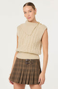 Kirstin Sleeveless Cable Knit Sweater