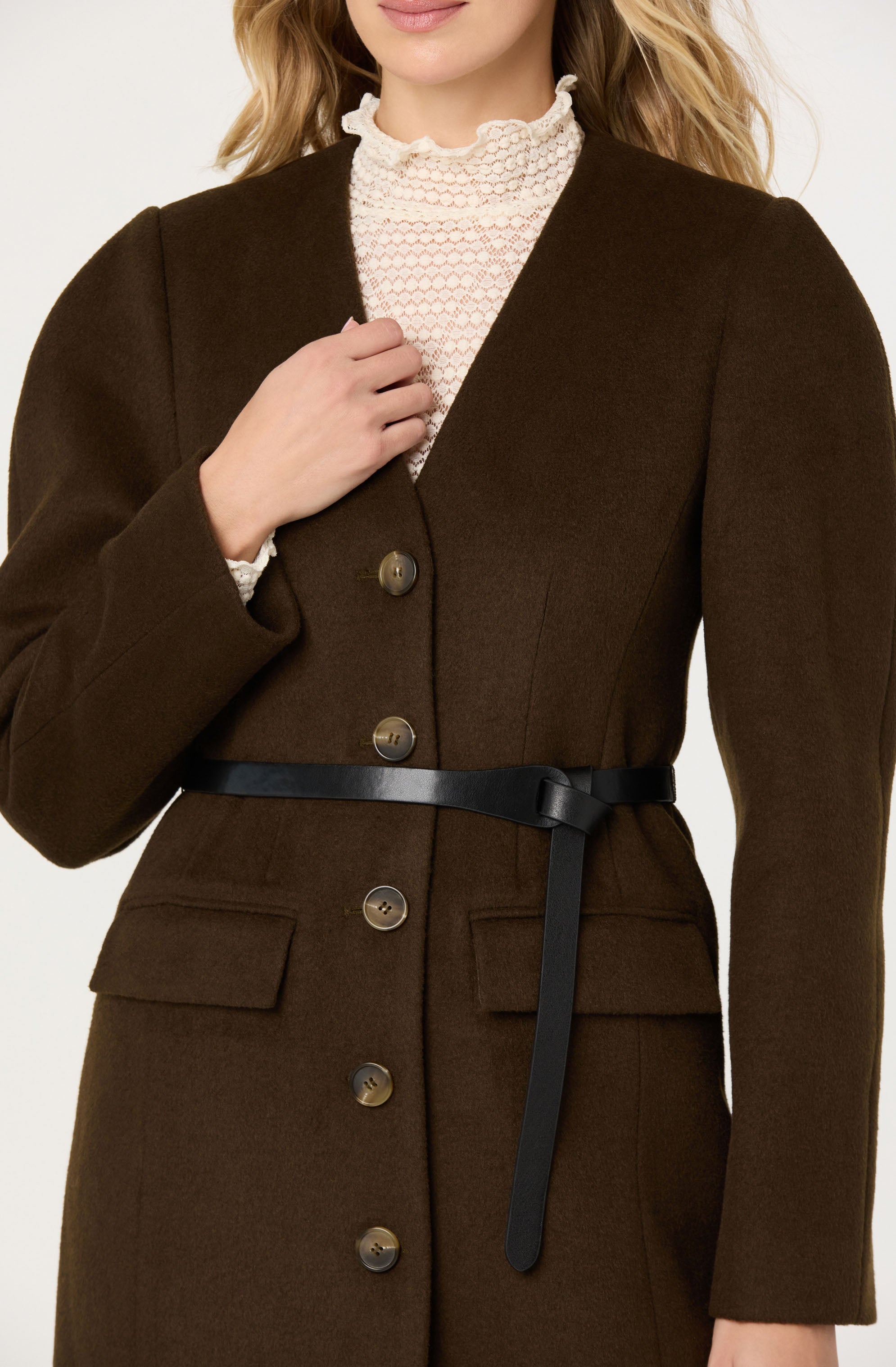 Glorimar Belted Longline Coat