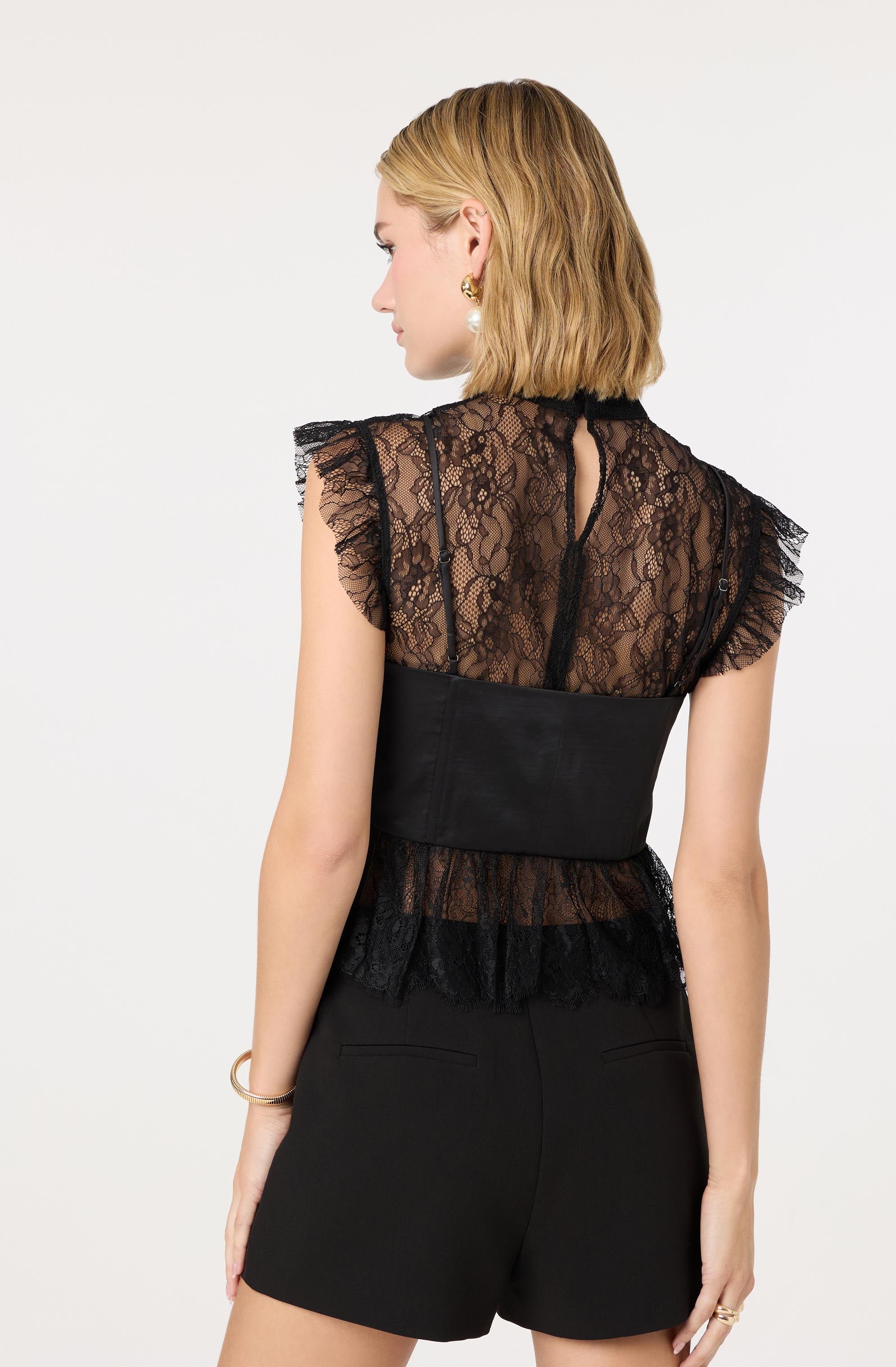Katarina Lace Detail Bustier Top