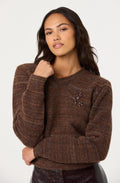 Dasia Embellished V-neck Sweater