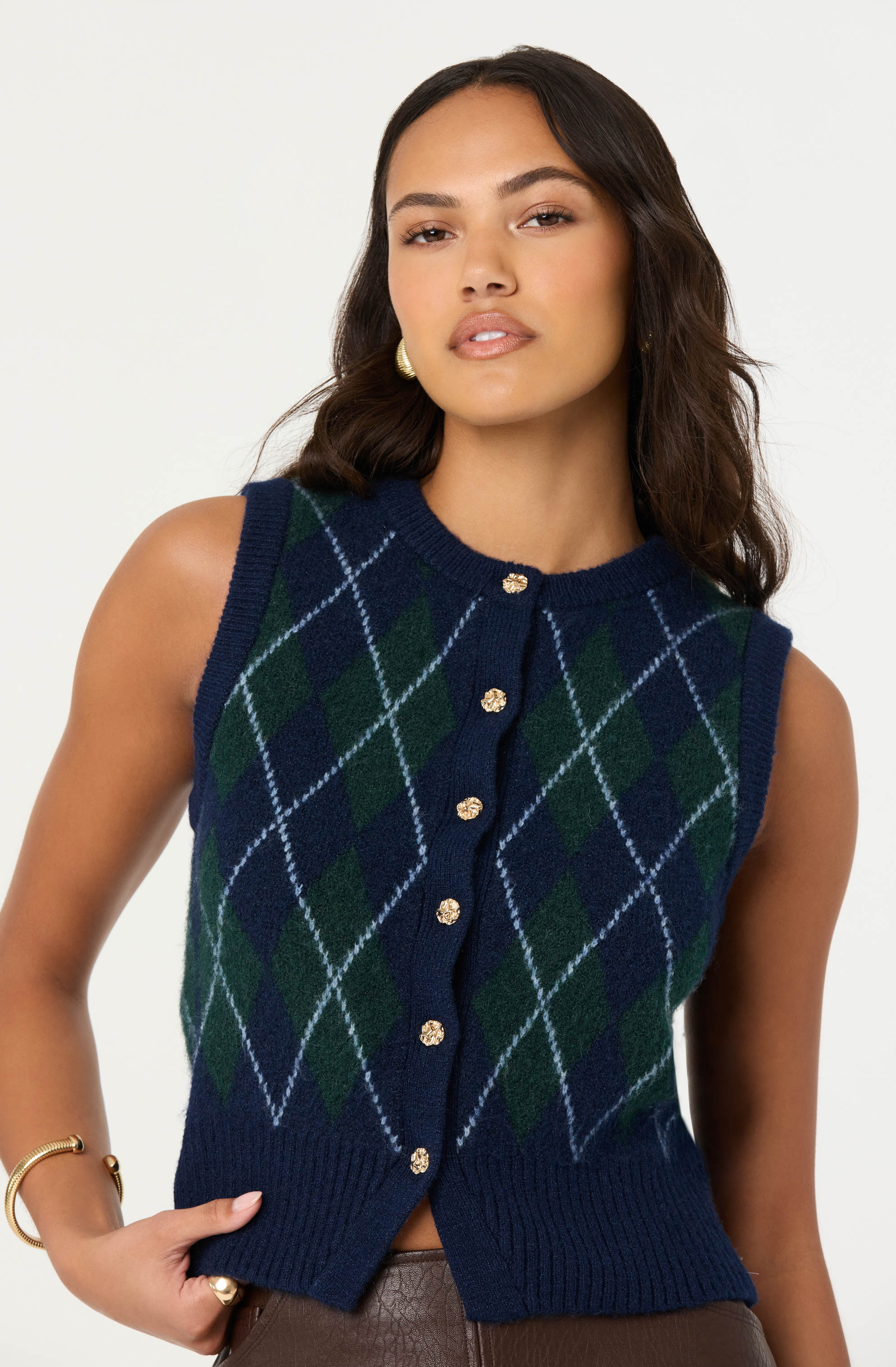 Abbie Argyle Sweater Vest