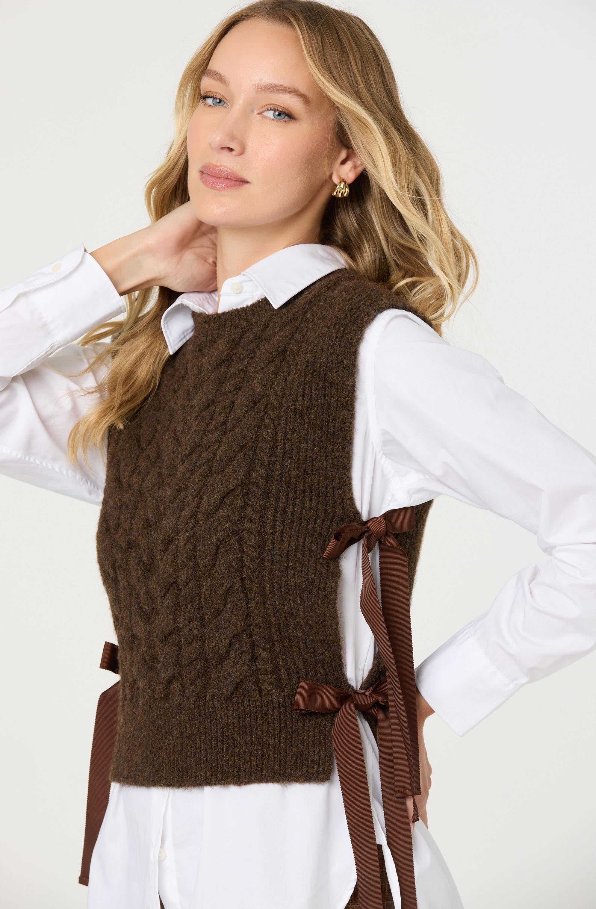 Cortney Side Tie Sweater Vest