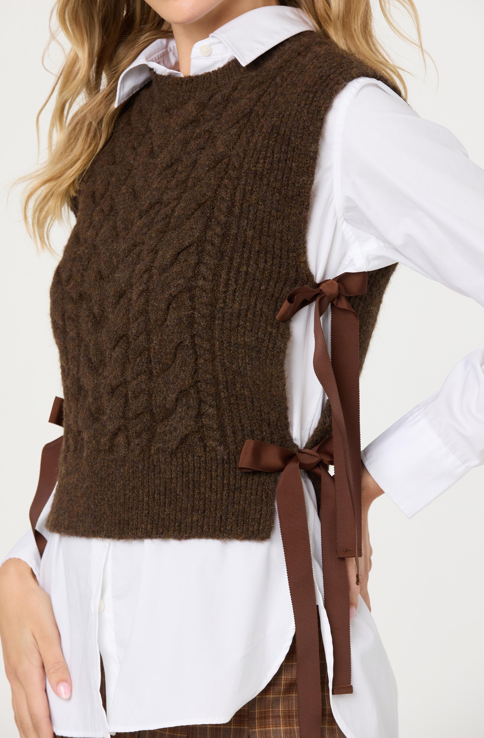 Cortney Side Tie Sweater Vest