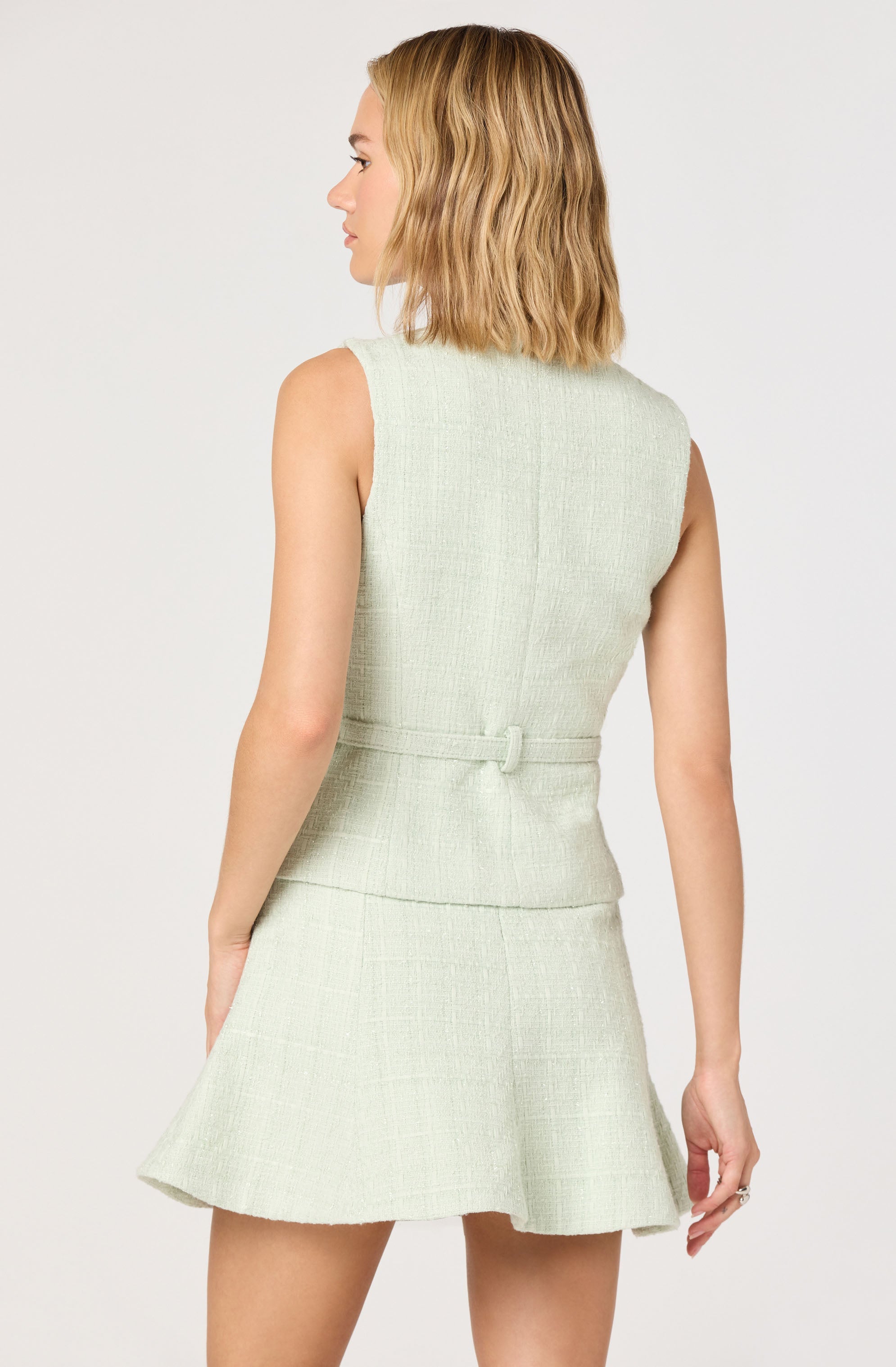 Kelson Belted Tweed Vest