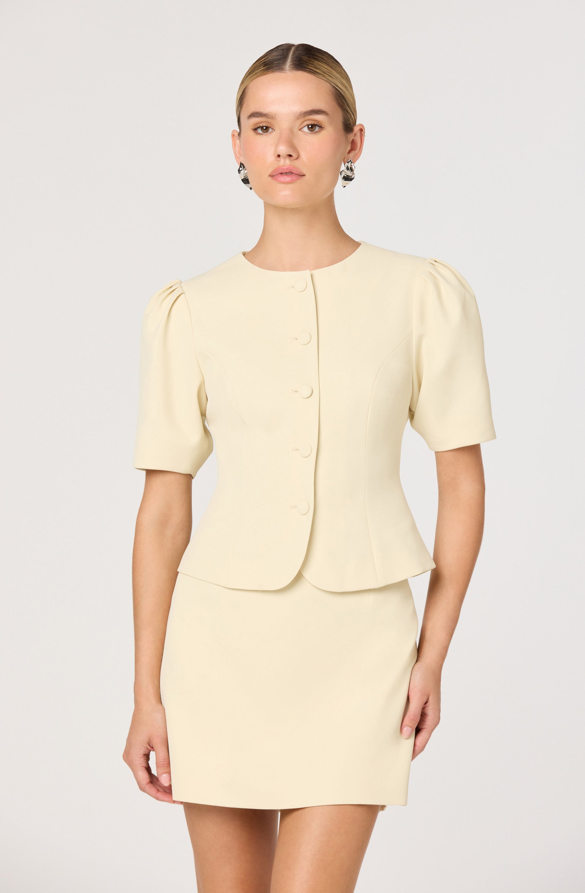 Kristina Tailored Puff Sleeve Jacket