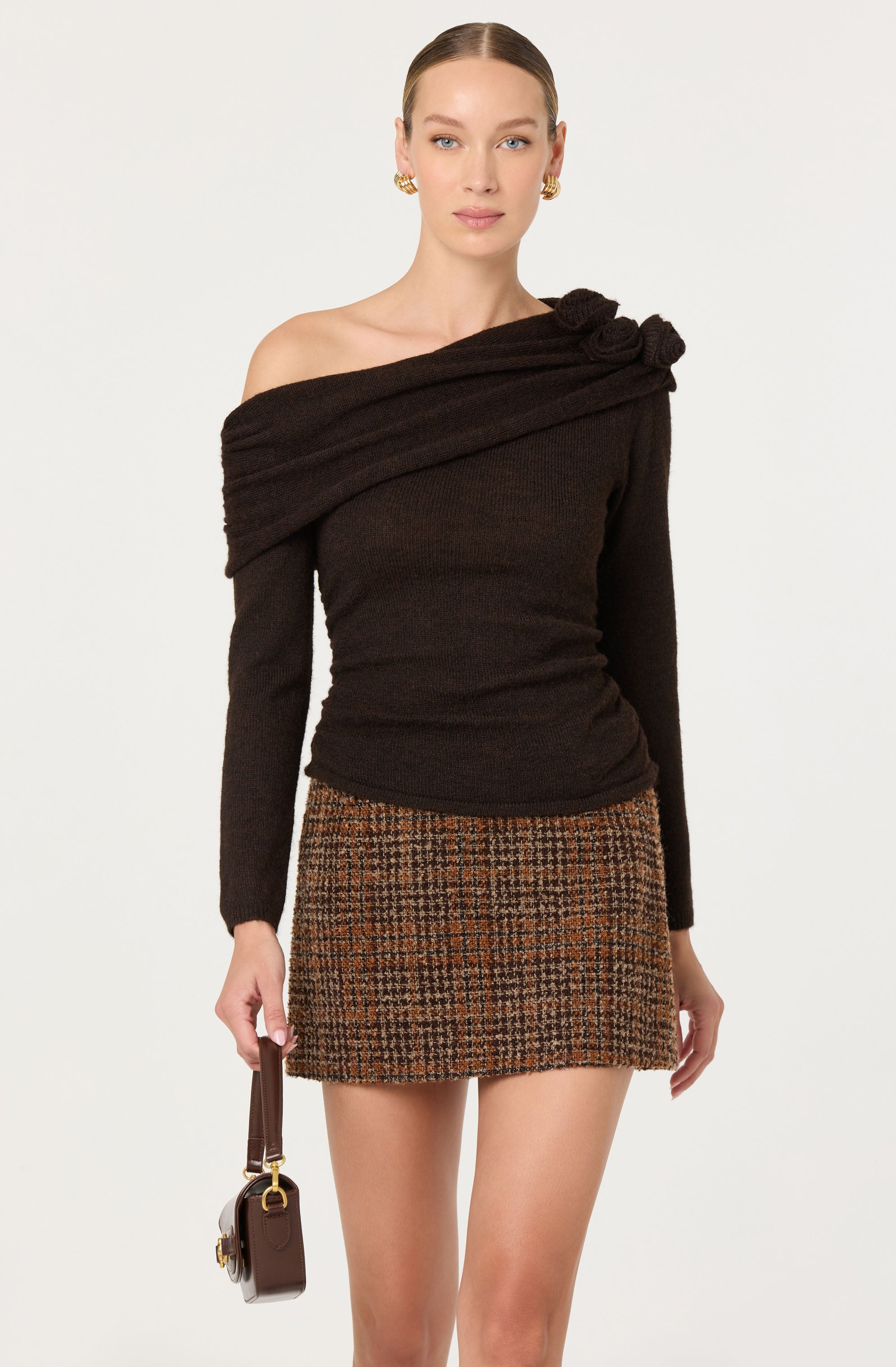 Fenia Off Shoulder Rosette Detail Sweater