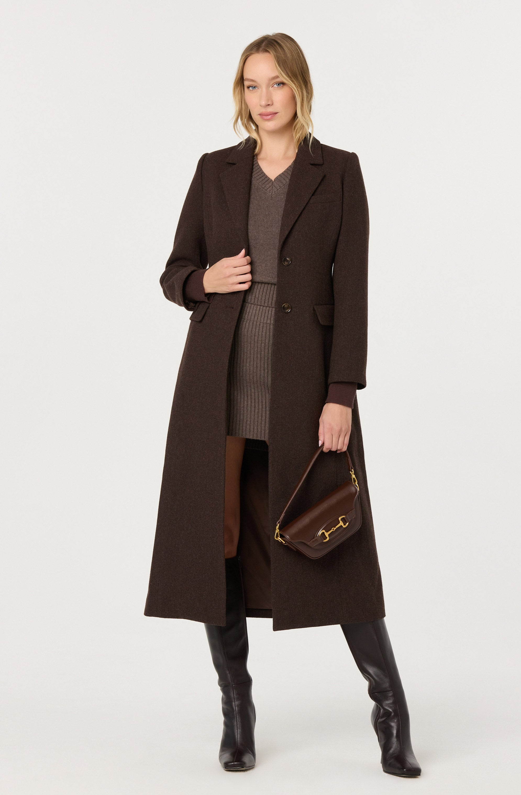 Melisse Wool Blend Longline Coat