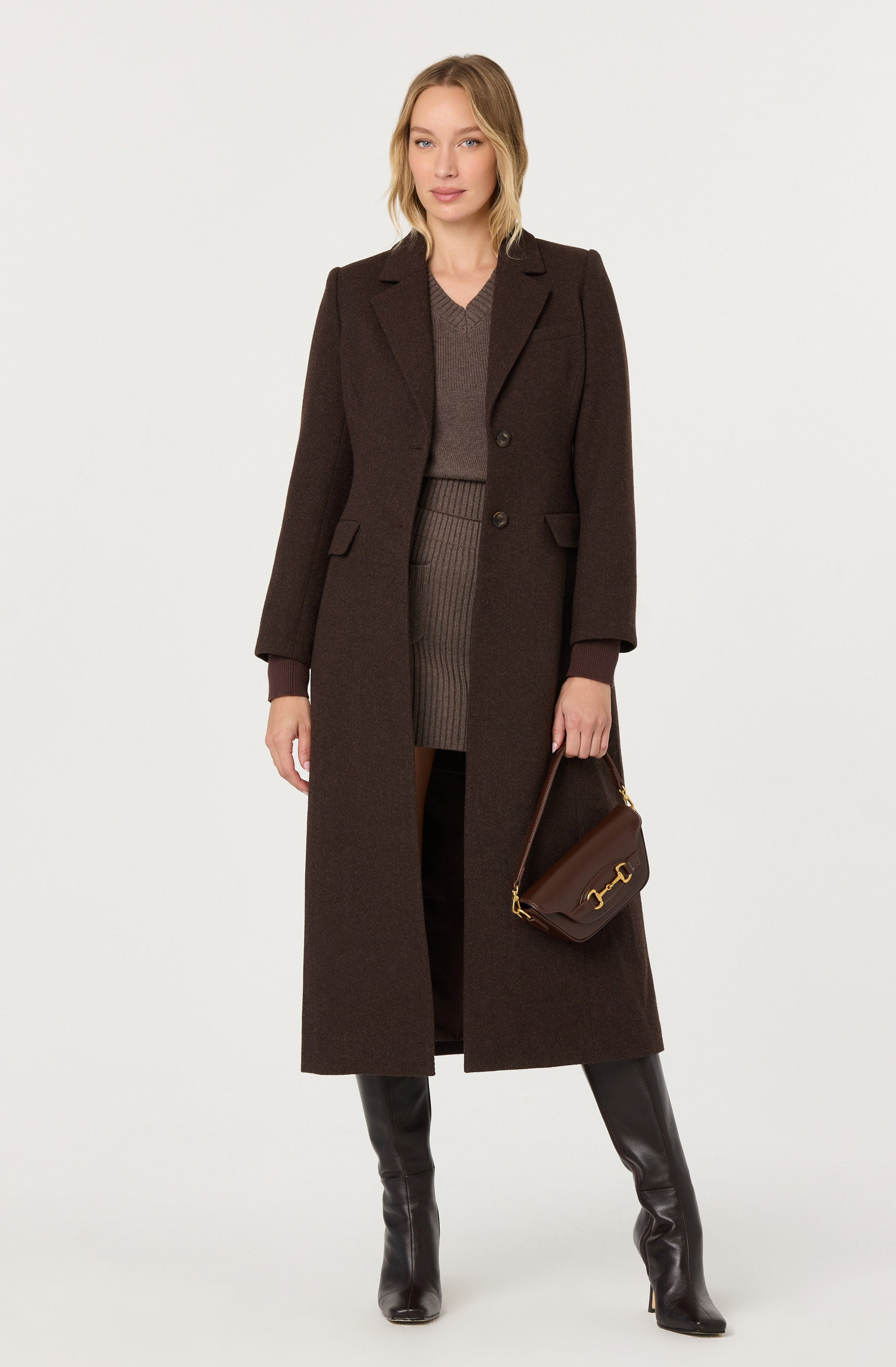 Melisse Wool Blend Longline Coat