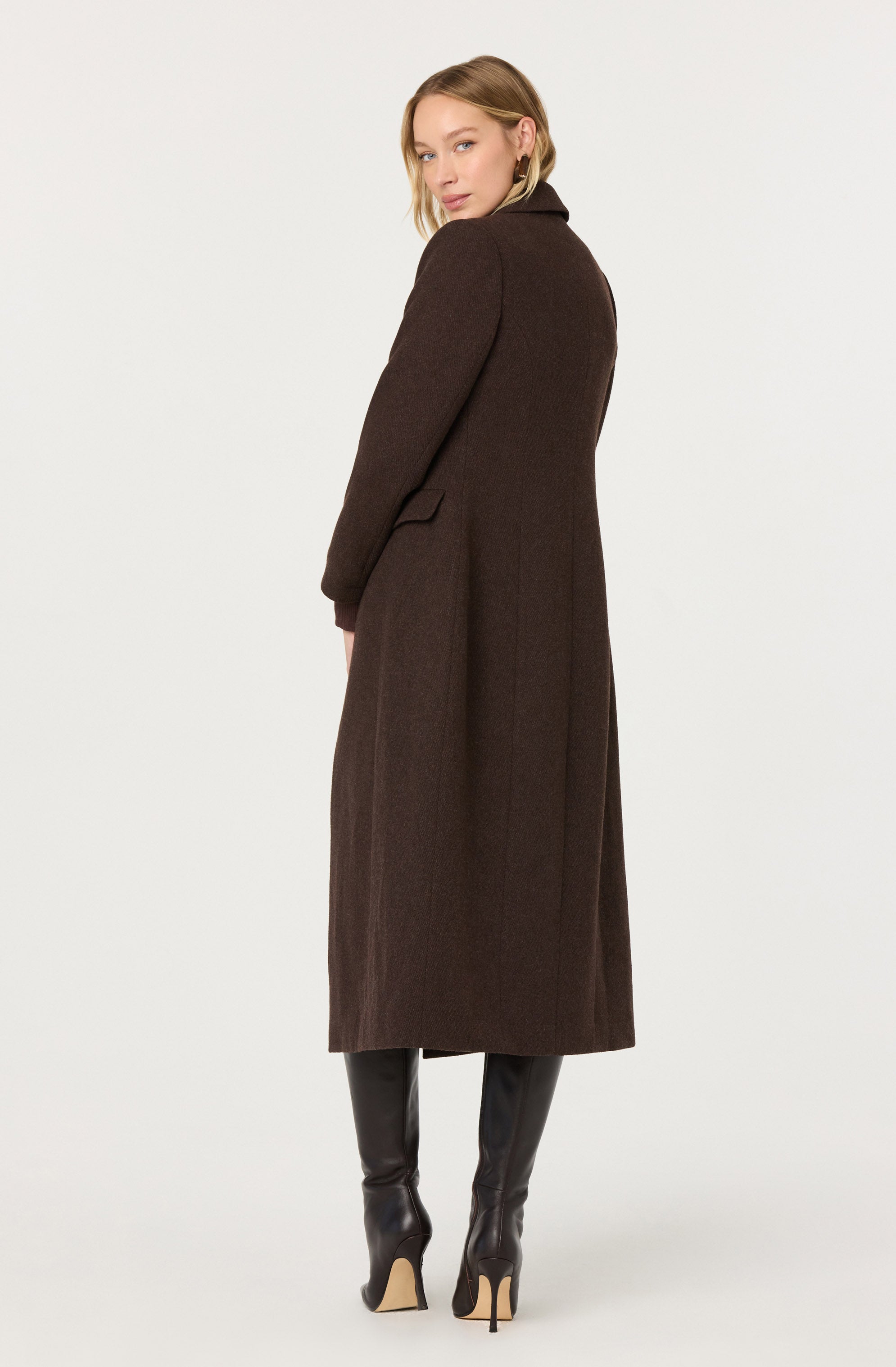 Melisse Wool Blend Longline Coat