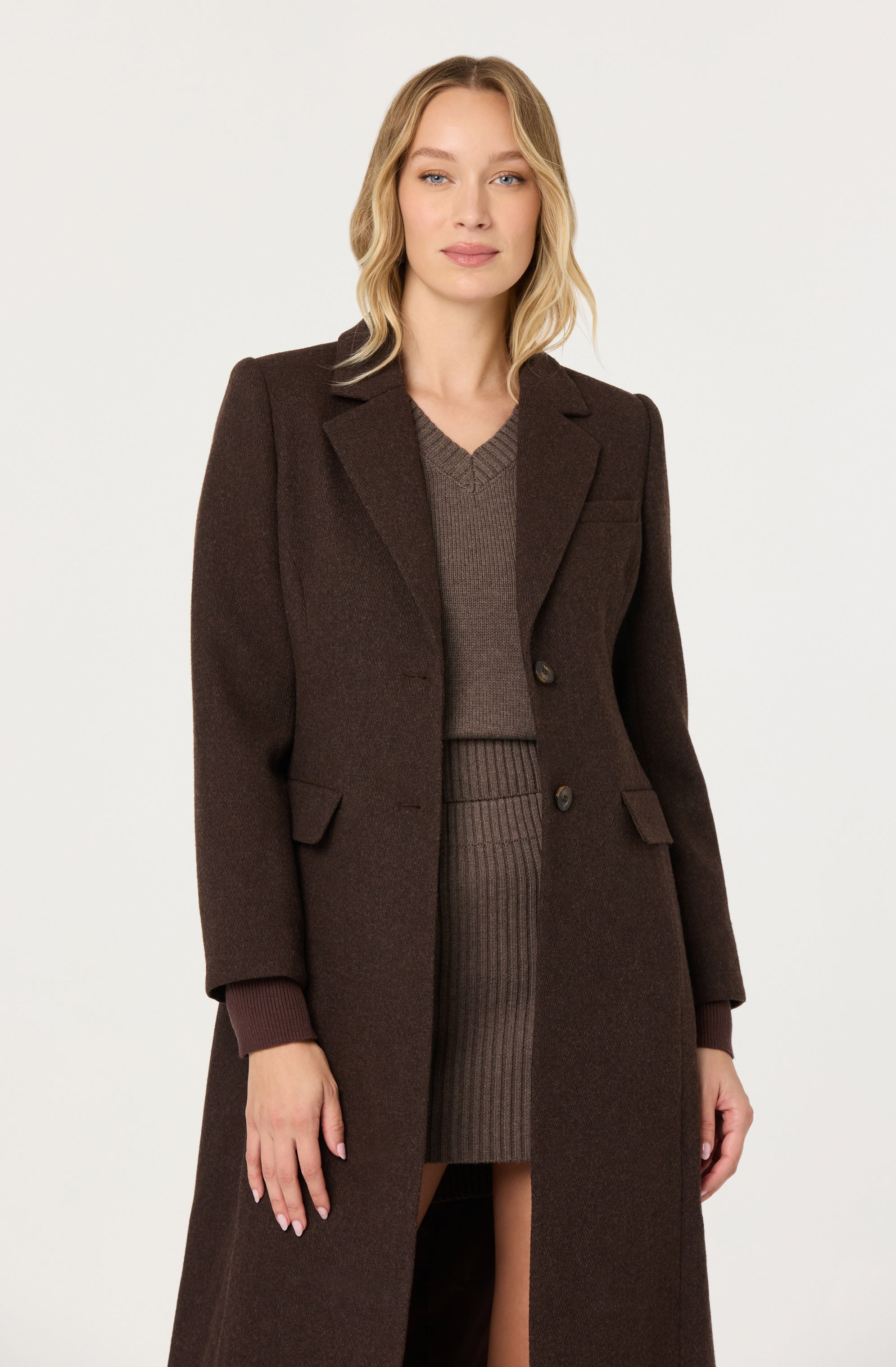 Melisse Wool Blend Longline Coat