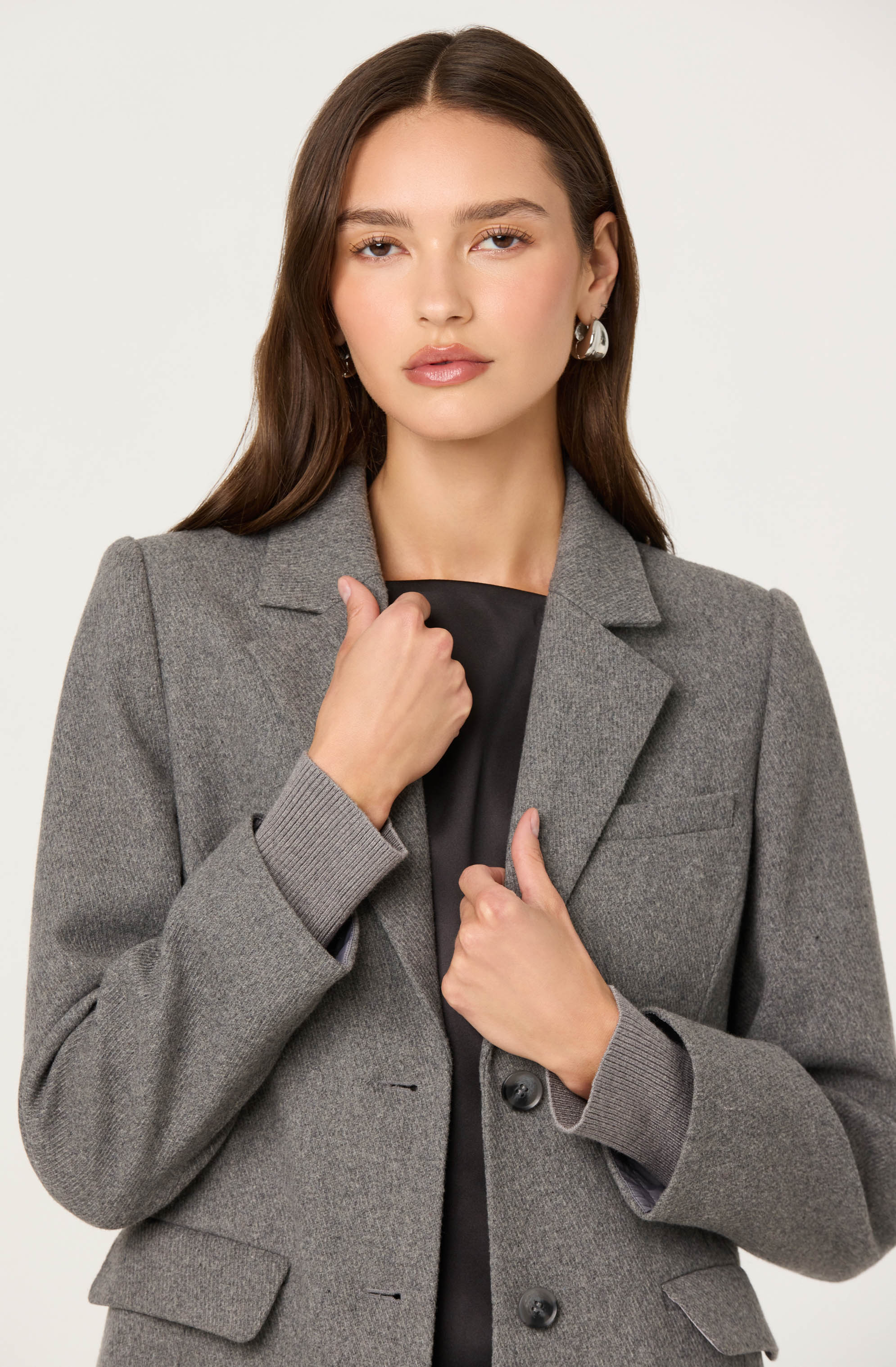 Melisse Wool Blend Longline Coat