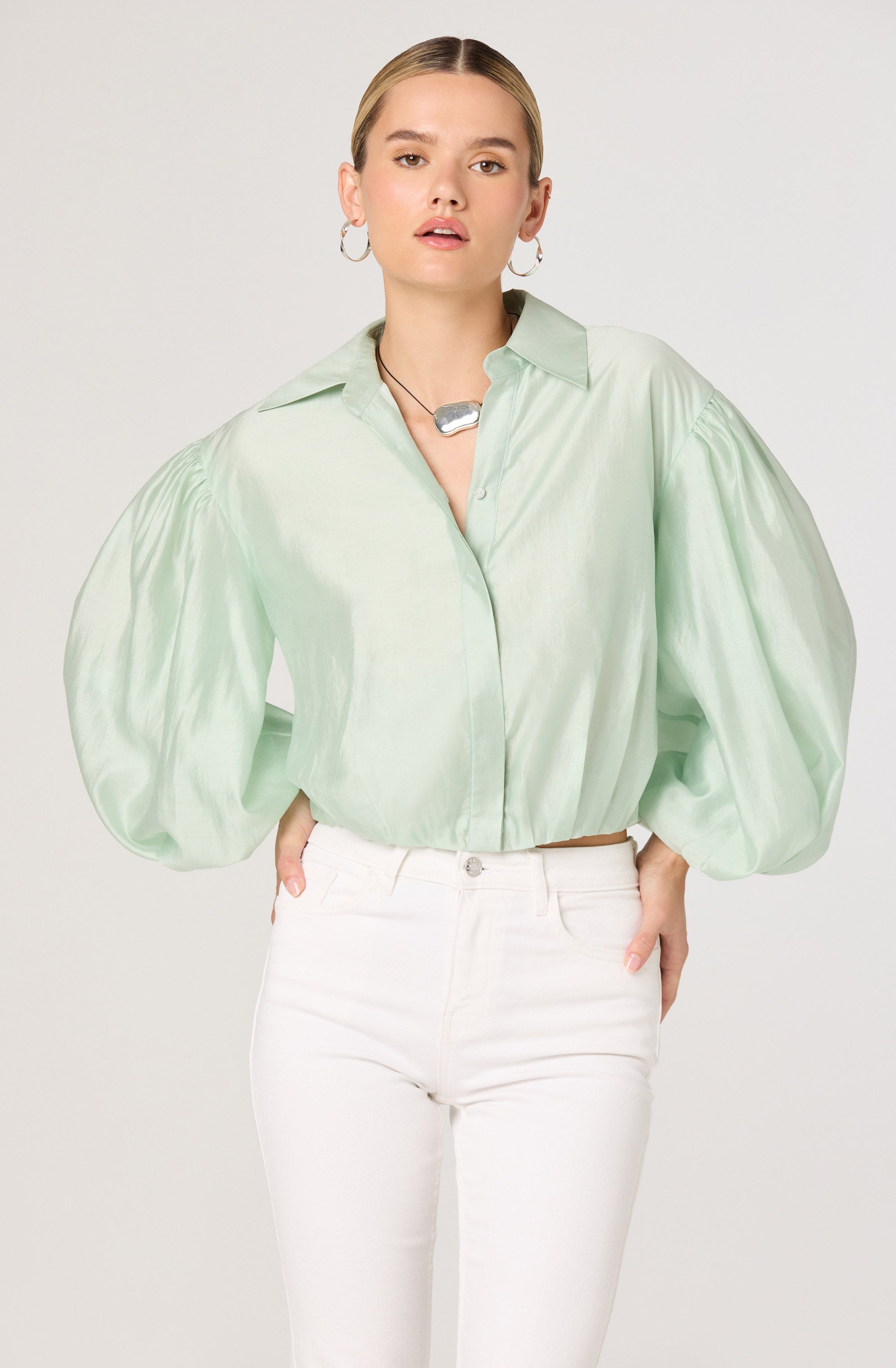 Cordey Balloon Sleeve Top