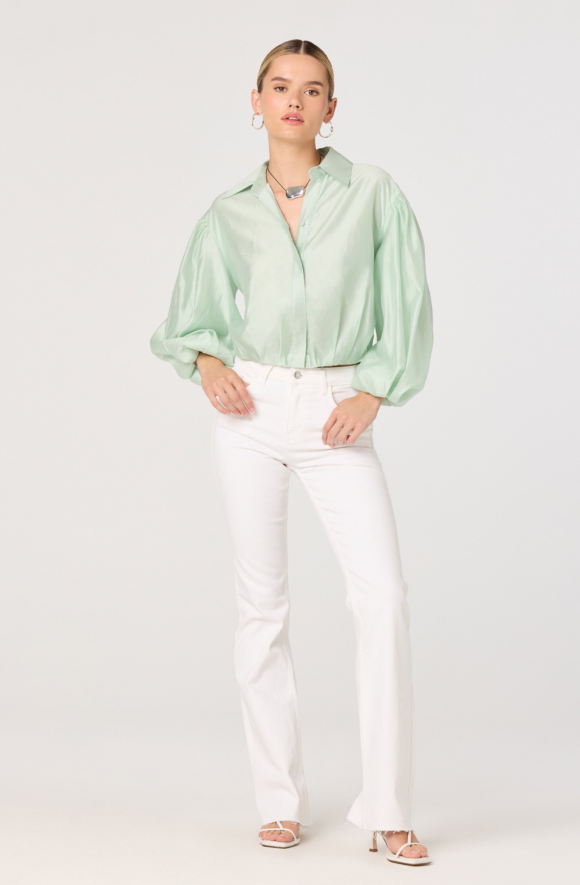 Cordey Balloon Sleeve Top