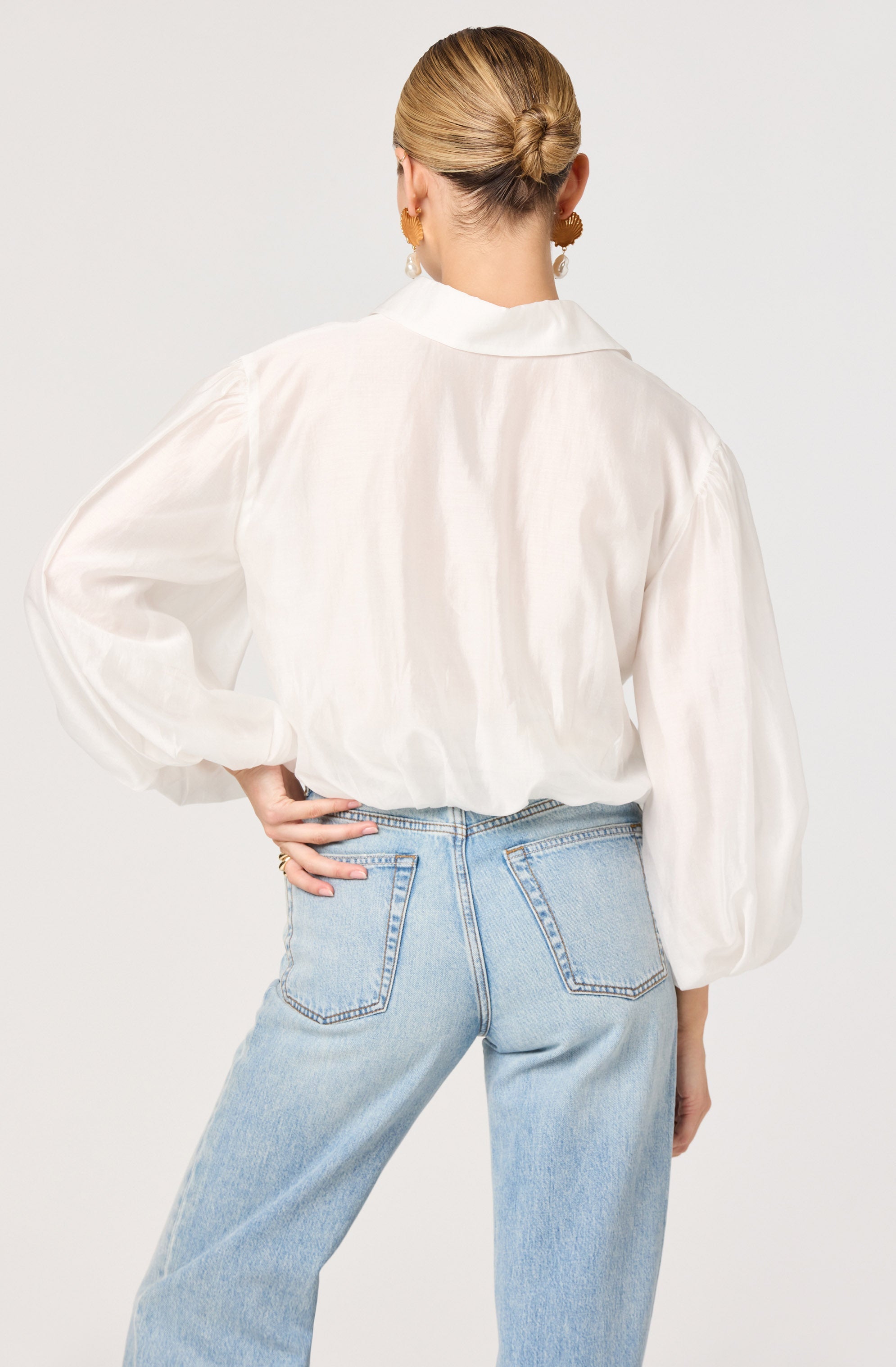 Cordey Balloon Sleeve Top