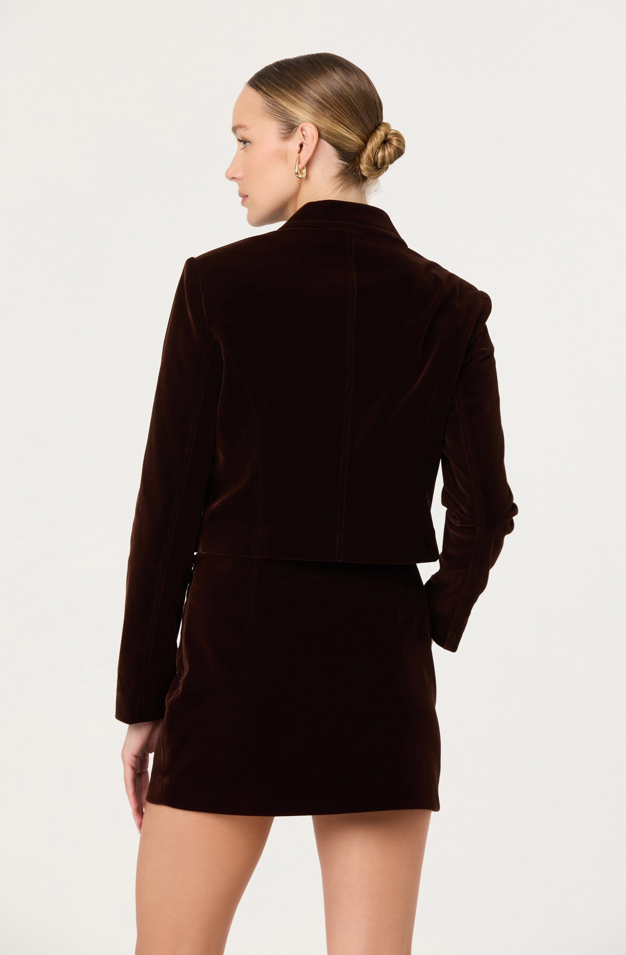 Vox Velvet Button Front Jacket