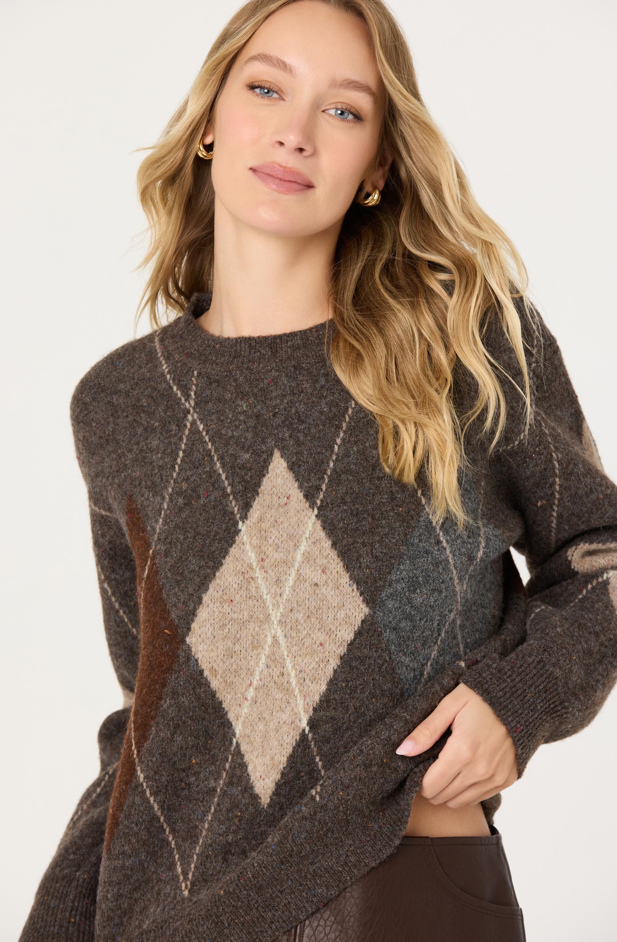Terri Argyle Crewneck Sweater