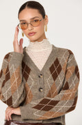 Ashtyn V-neck Argyle Cardigan