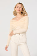 Julieta Ribbed Off Shoulder Top