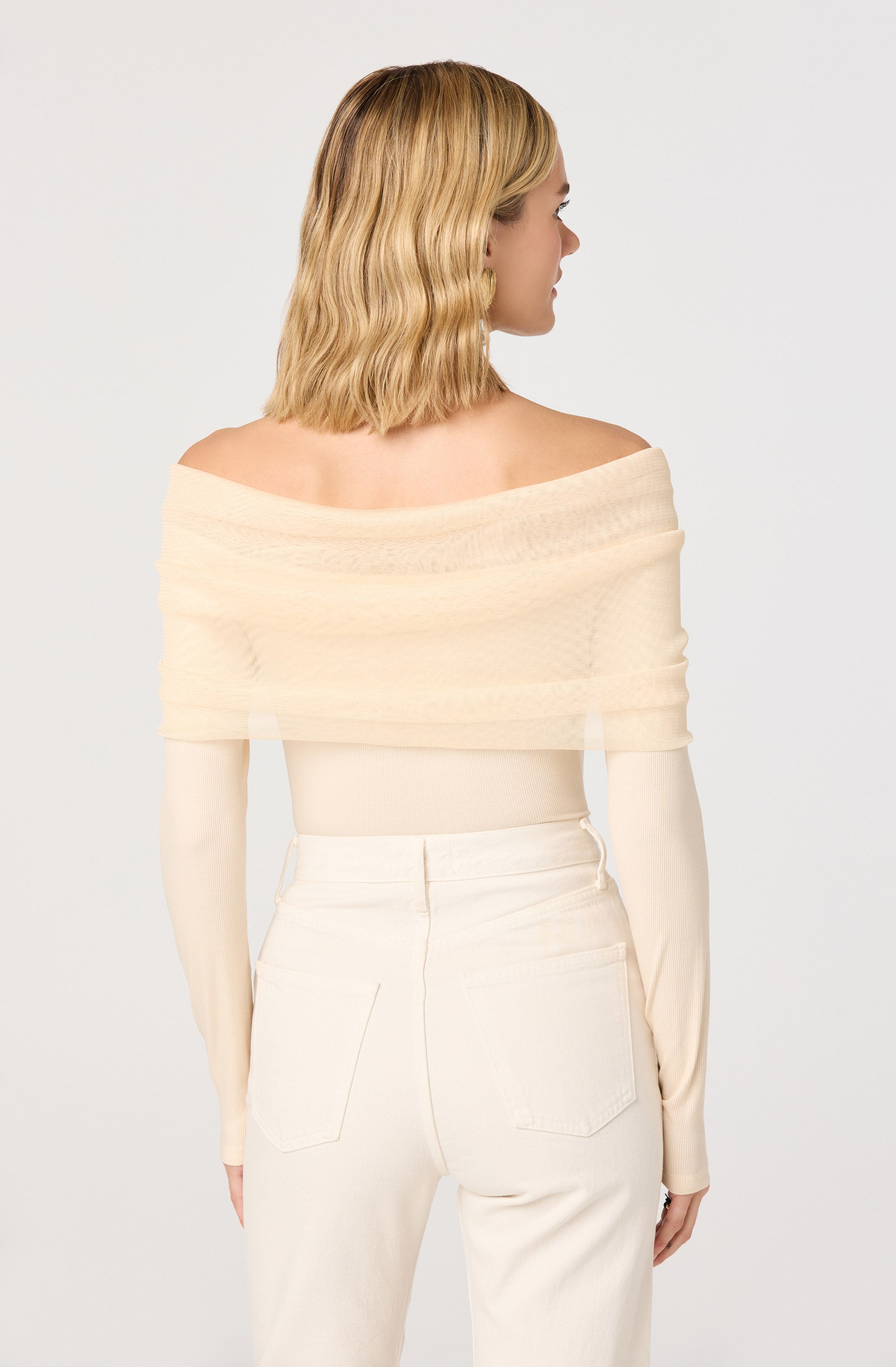 Julieta Ribbed Off Shoulder Top