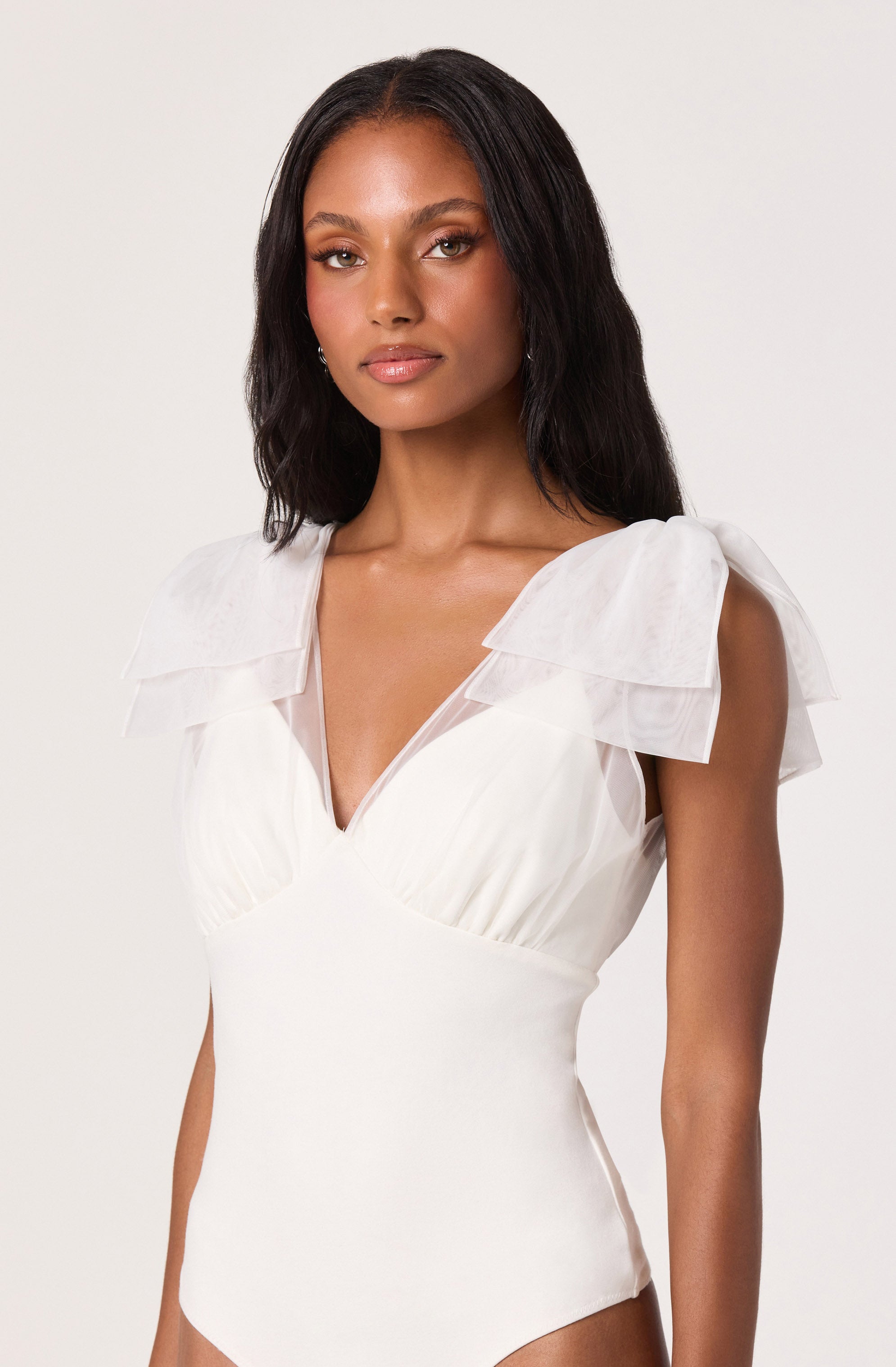 Maelie Bow Shoulder Bodysuit